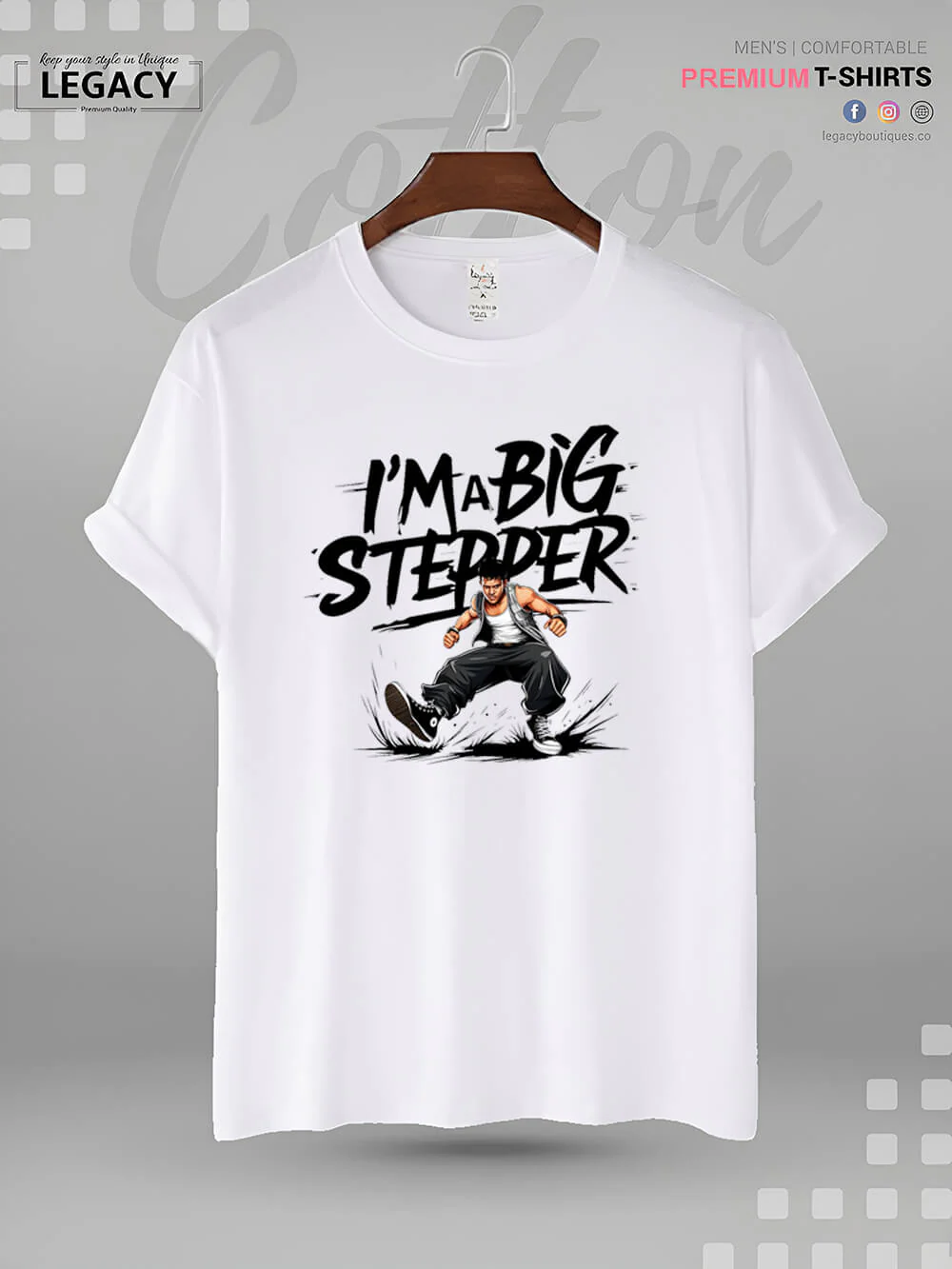 I'm A Big Stepper Print XXL Mens Tshirt In Lowest Price Only In BD - Image 4