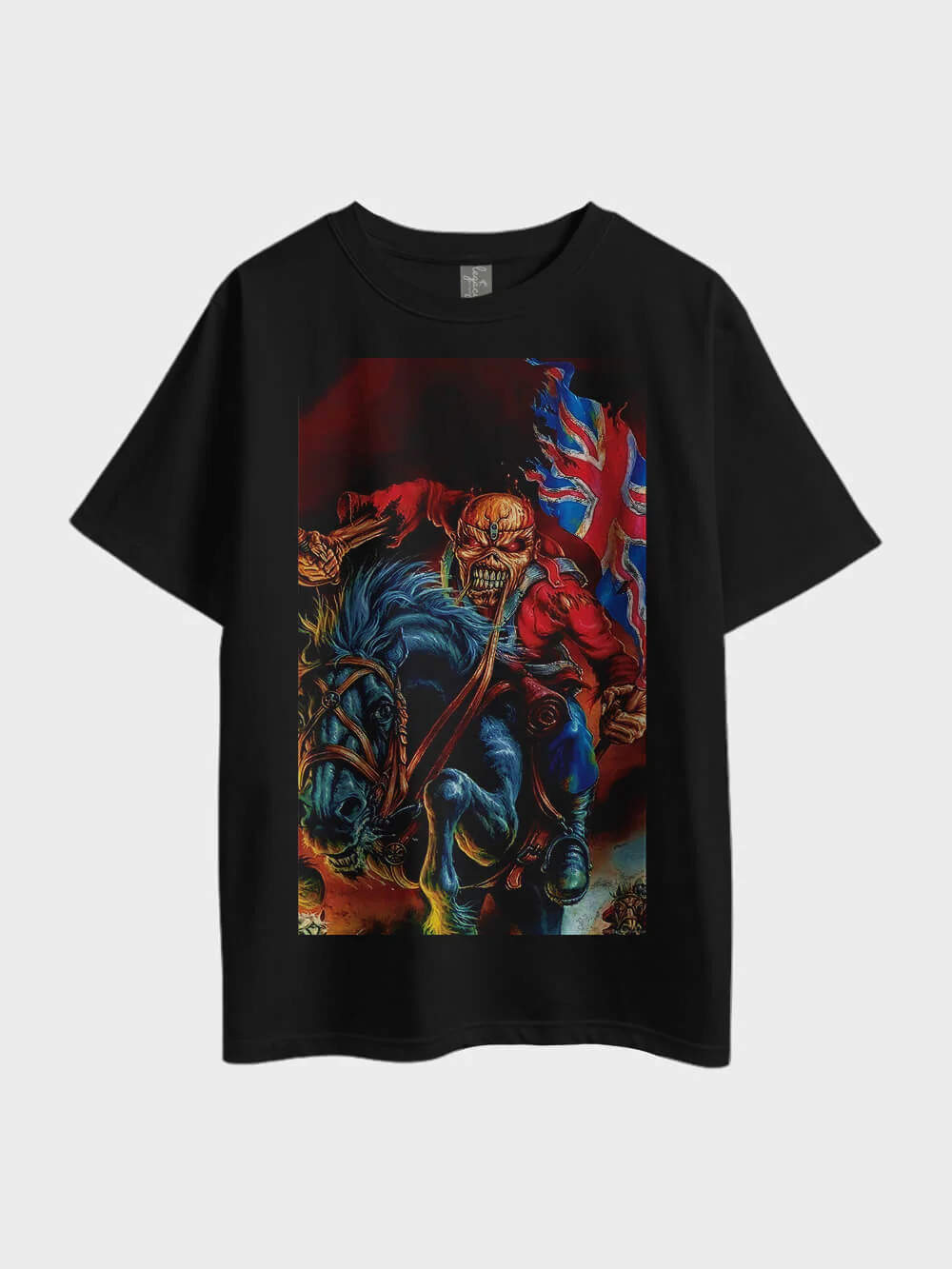 Iron Maiden Logo Printed Metal Oversized Mens High Quality Tee At Legacy Boutiques Bangladesh