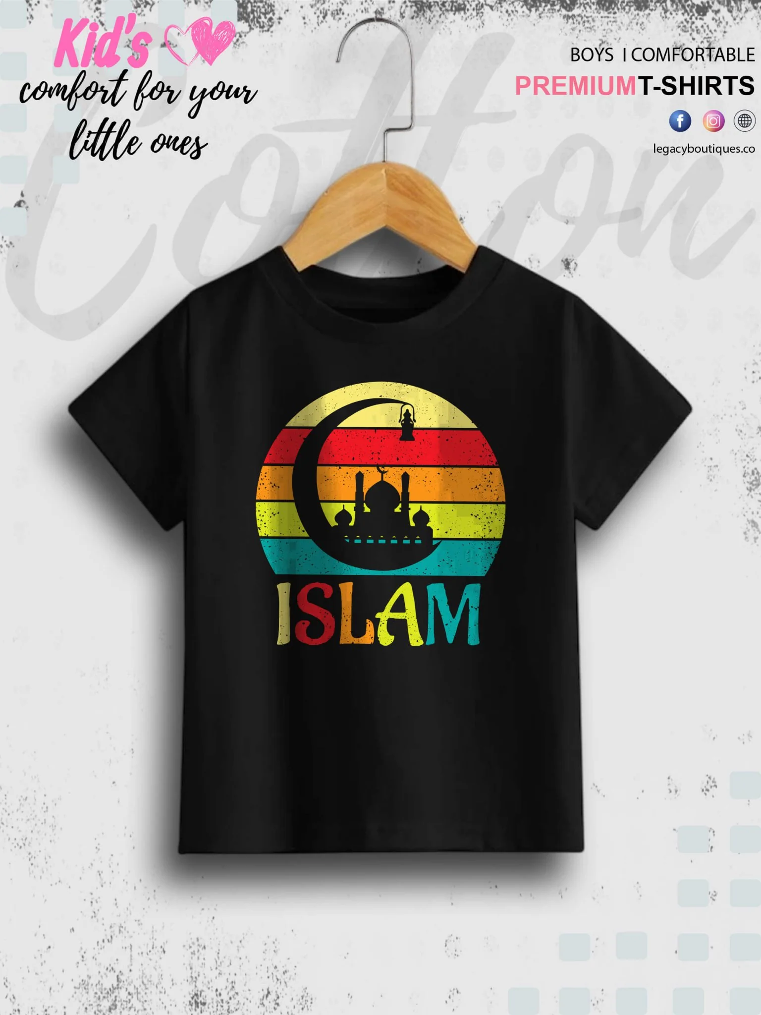 Islam Is Peace Printed Casual 1 To 11 Years Kids Boys Islamic T-Shirt In Lowest Price Only In Dhaka
