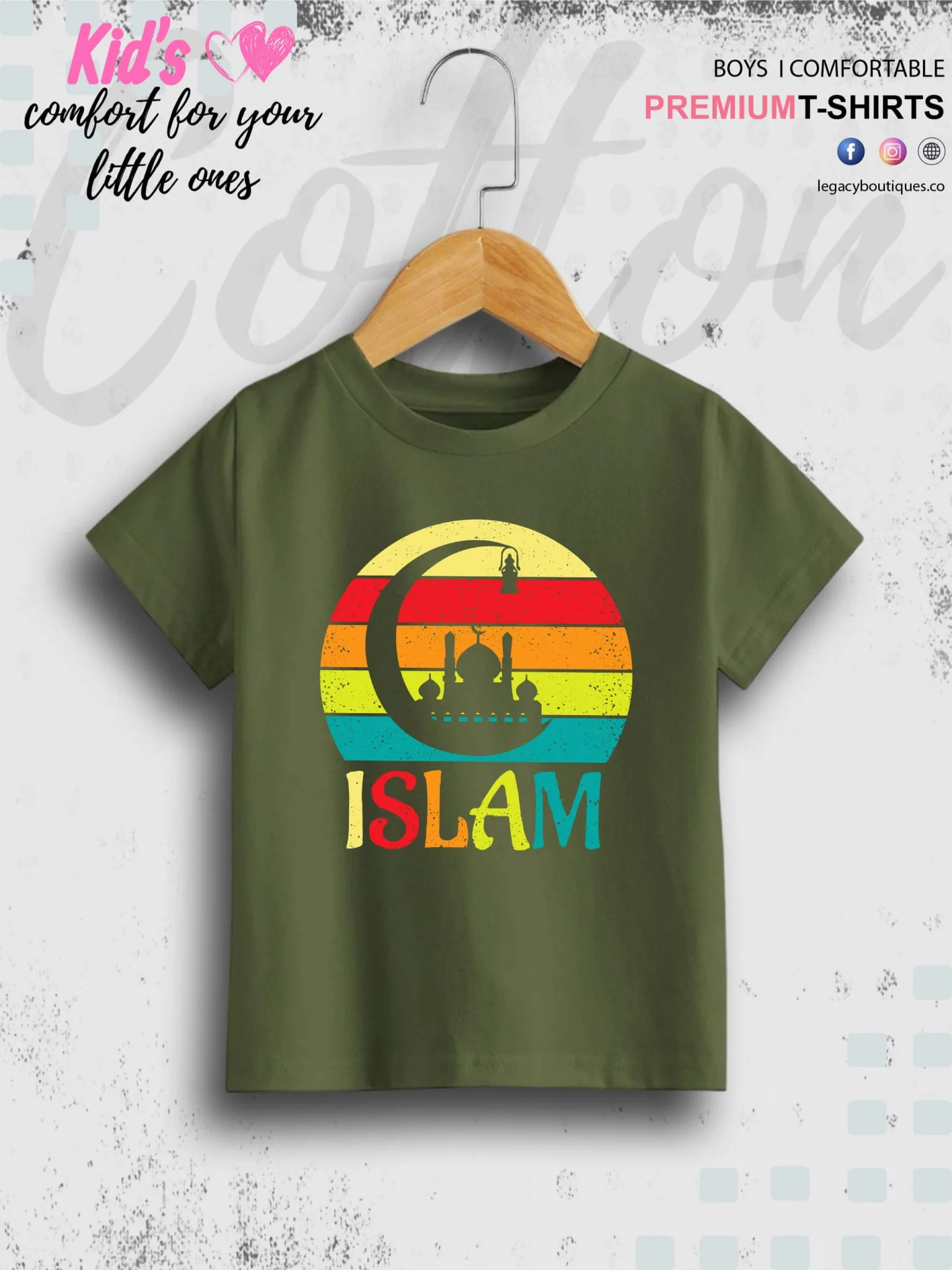 Islam Is Peace Printed Casual 1 To 11 Years Kids Boys Islamic T-Shirt In Lowest Price Only In Dhaka - Image 3