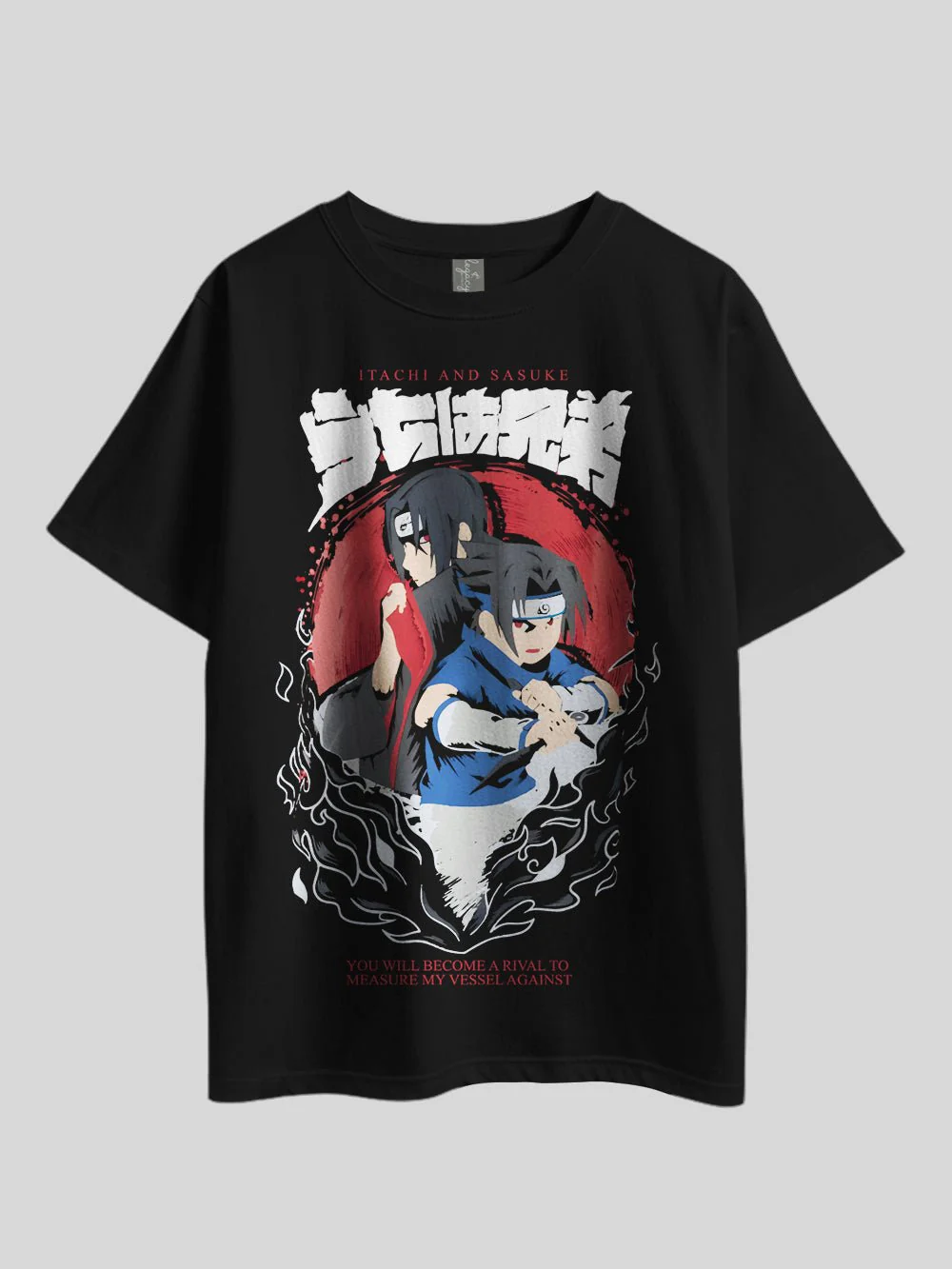 "ITACHI AND SASUKE: NARUTO" Printed Drop Shoulder T-shirt Legacy Boutiques Dhaka
