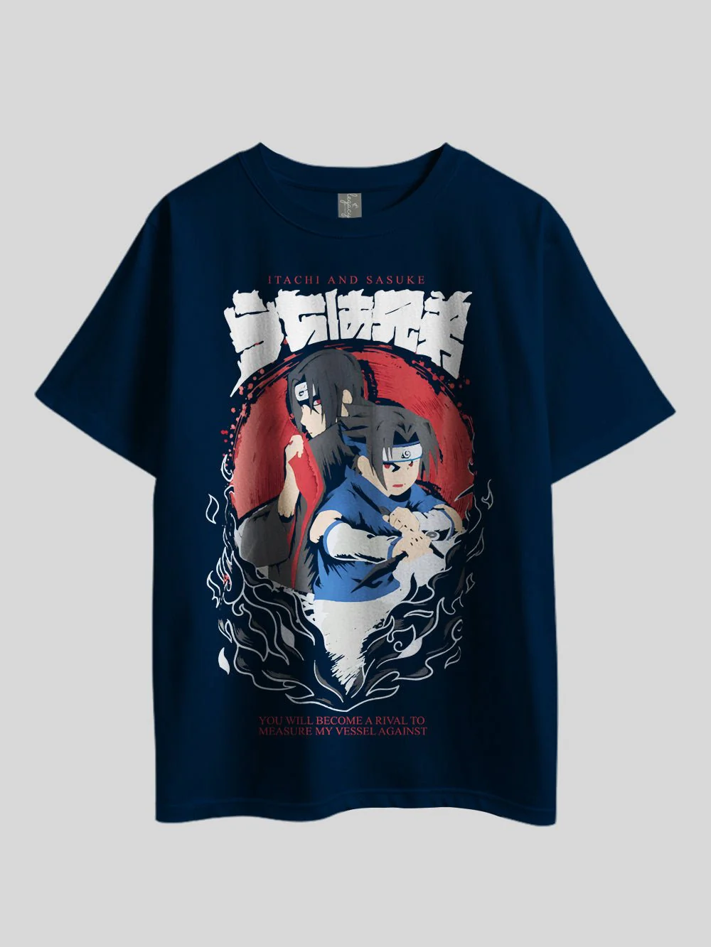 "ITACHI AND SASUKE: NARUTO" Printed Drop Shoulder T-shirt Legacy Boutiques Dhaka - Image 2