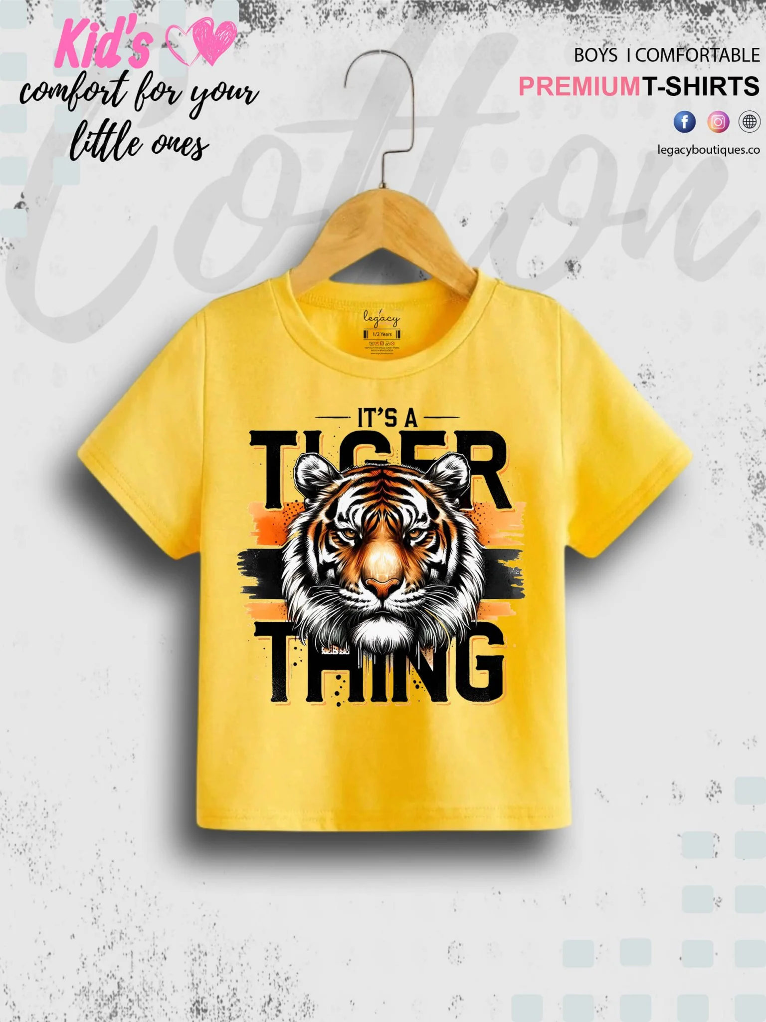 Its Tiger Thing Printed Baby Boys Casual T-Shirt In Lowest Price Only In BD - Image 8