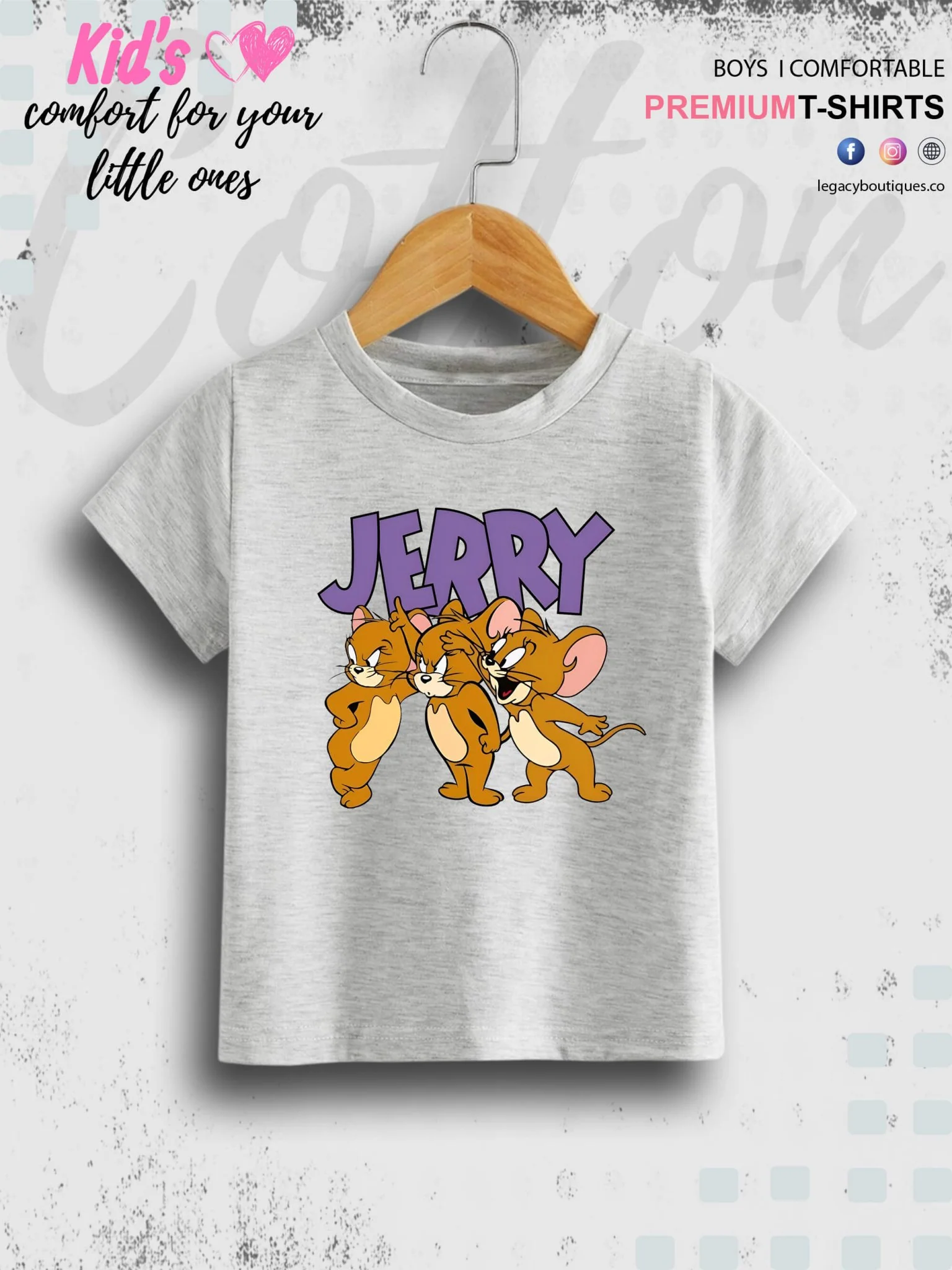 Jerry Printed Premium Quality T-Shirt For Baby Girls In Cheapest Price Only In BD