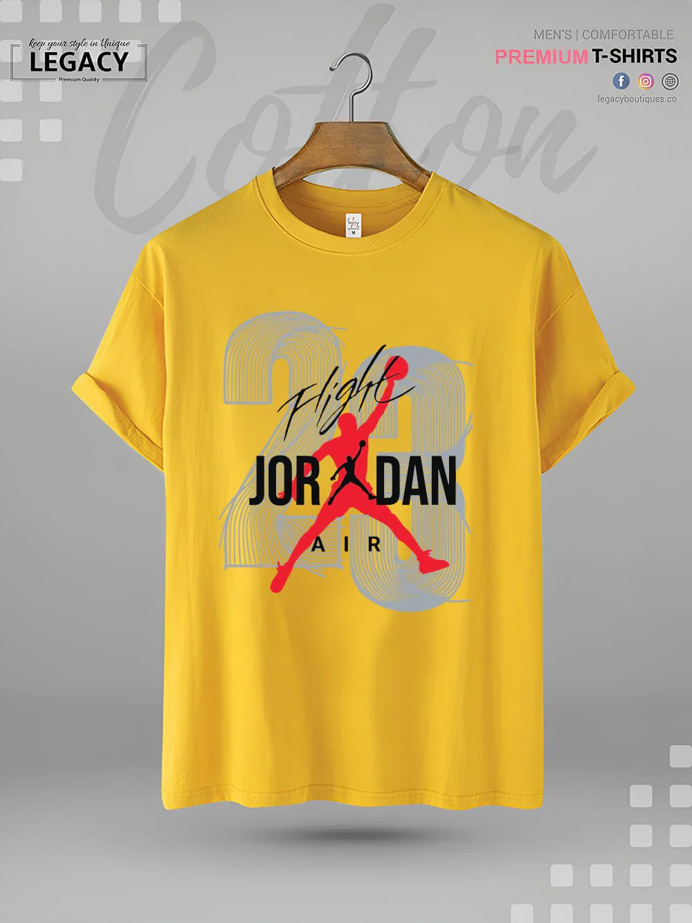 Jordan 23 Air Flight Print Men's High Quality In Cheapest Price T-Shirt - Image 2