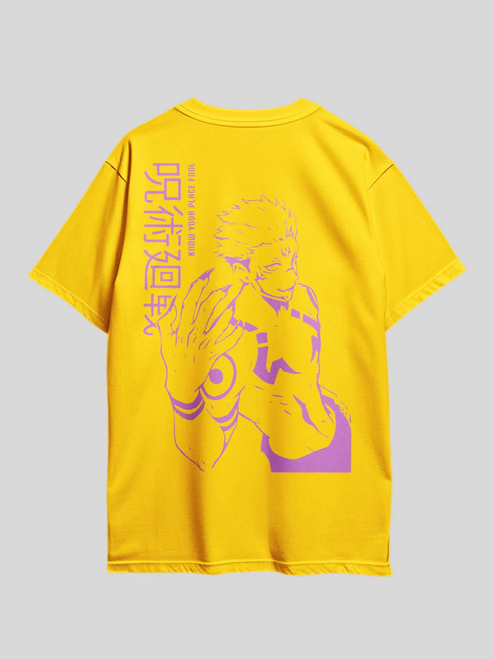 JUJUTSU KAISEN KNOW YOUR PLACE FOOL Anime Theme Graphic Printed Drop Shoulder T-shirt Legacy Boutiques Dhaka - Image 7