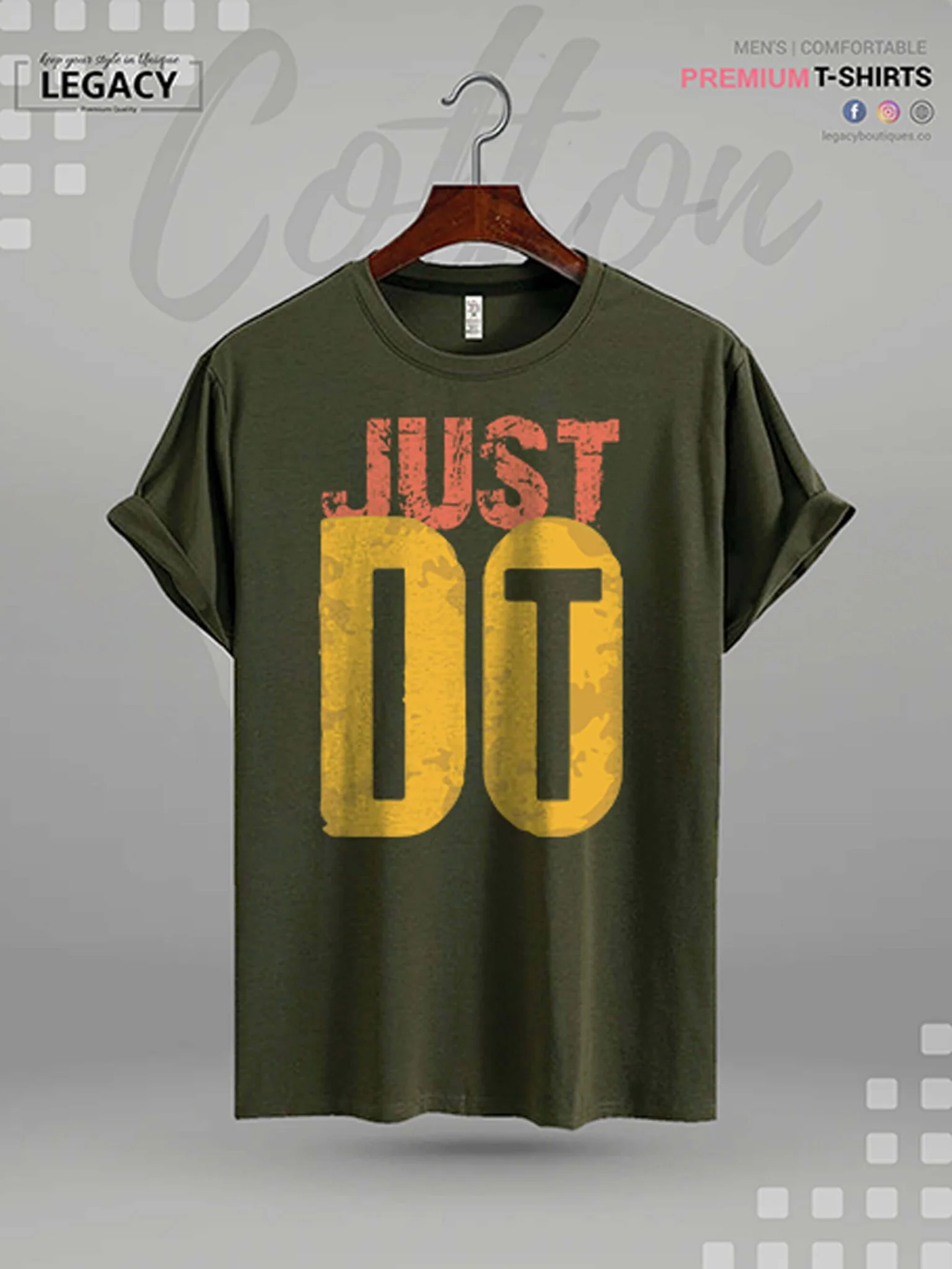 Just Do It Print Men's High Quality T-Shirt In Resonable Price - Image 3