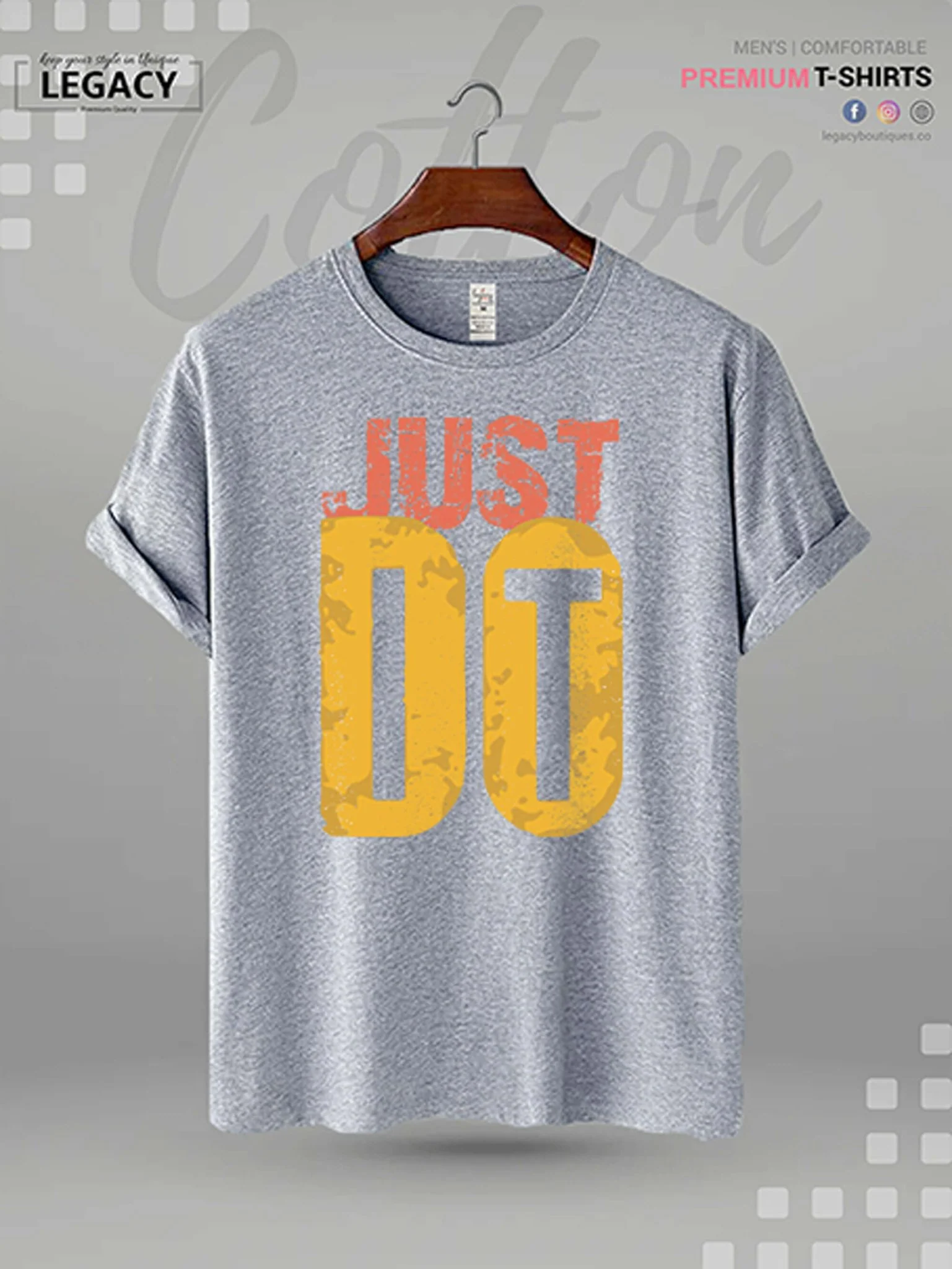 Just Do It Print Men's High Quality T-Shirt In Resonable Price - Image 4