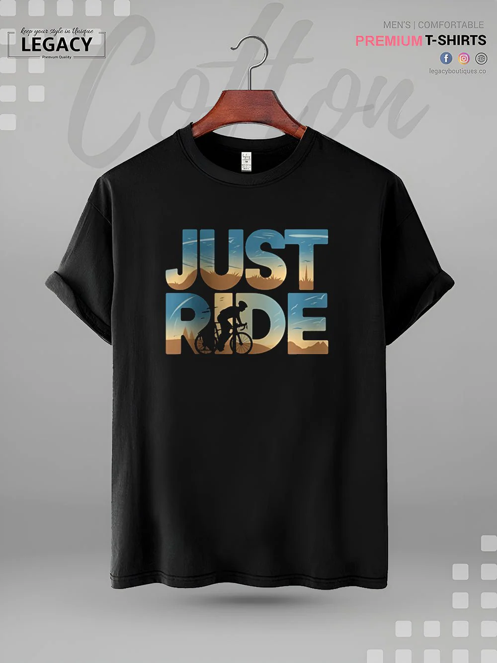 JUST RIDE Print Men's High Quality T-Shirt In Resonable Price