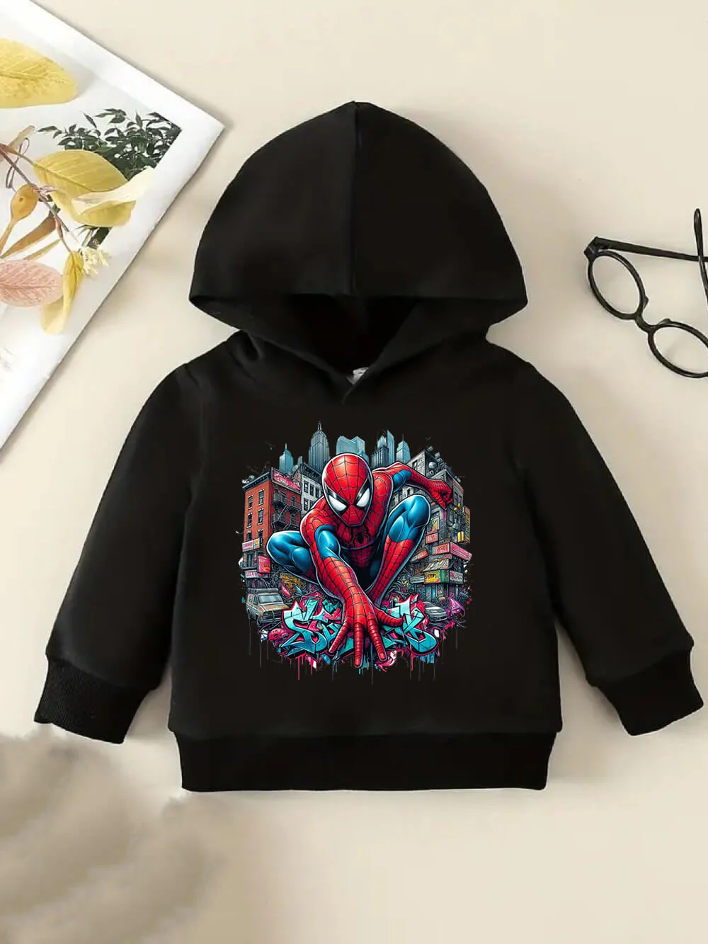 Kids Favorite Spider-Man On The Wall Printed Boys And Girls Cotton Hoodie Legacy Boutiques Bangladesh