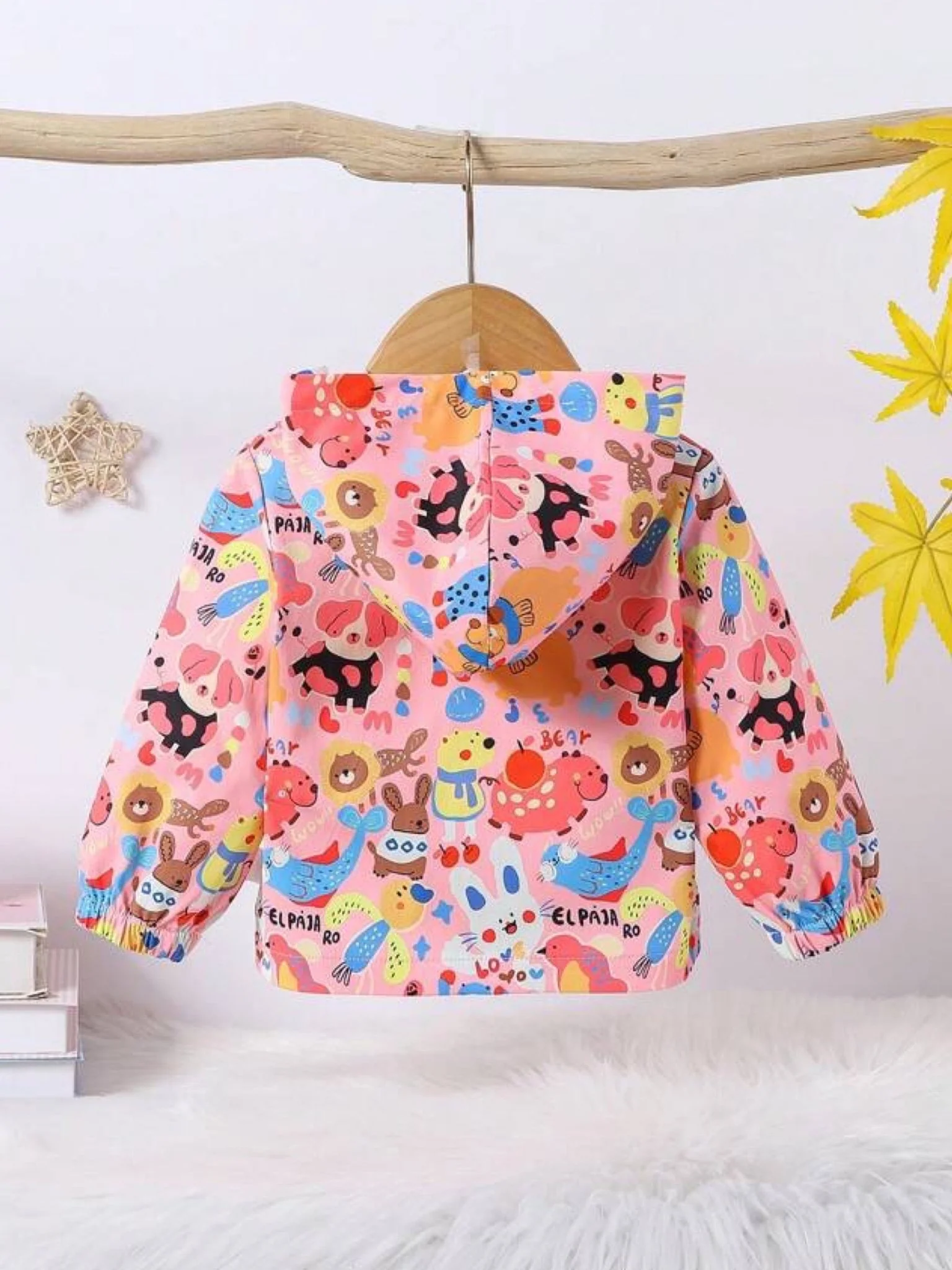 Kids hooded zipper jacket paja ro animal printed - Image 2