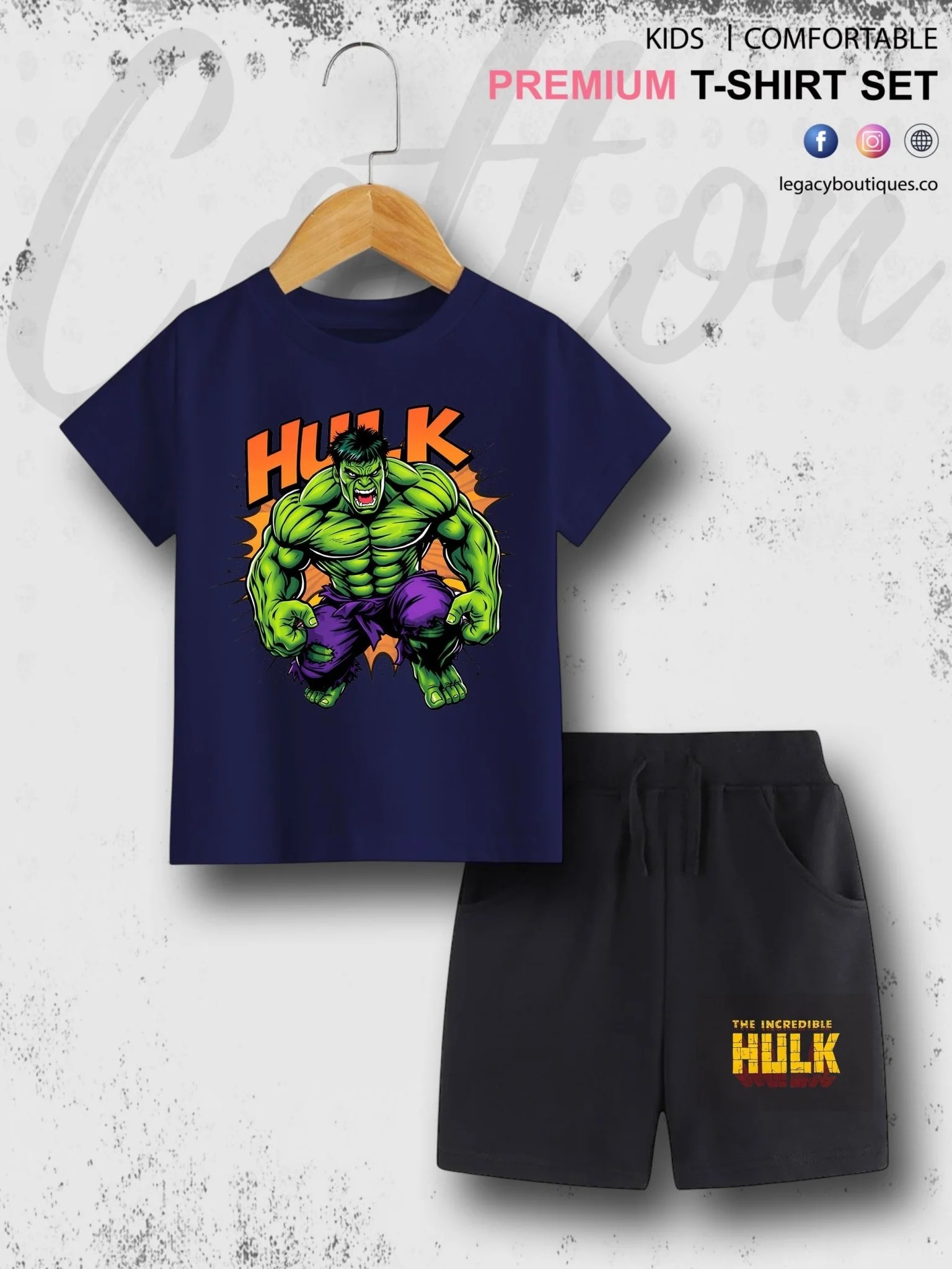 Kids Hulk Printed Pure Cotton T-shirt - Image 4