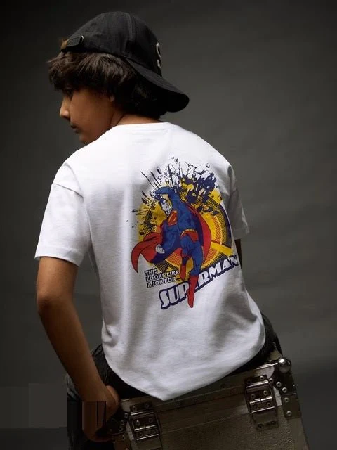 Kids T-Shirt The Hero With A Job Superman Printed 1 To 11 Year - Image 2