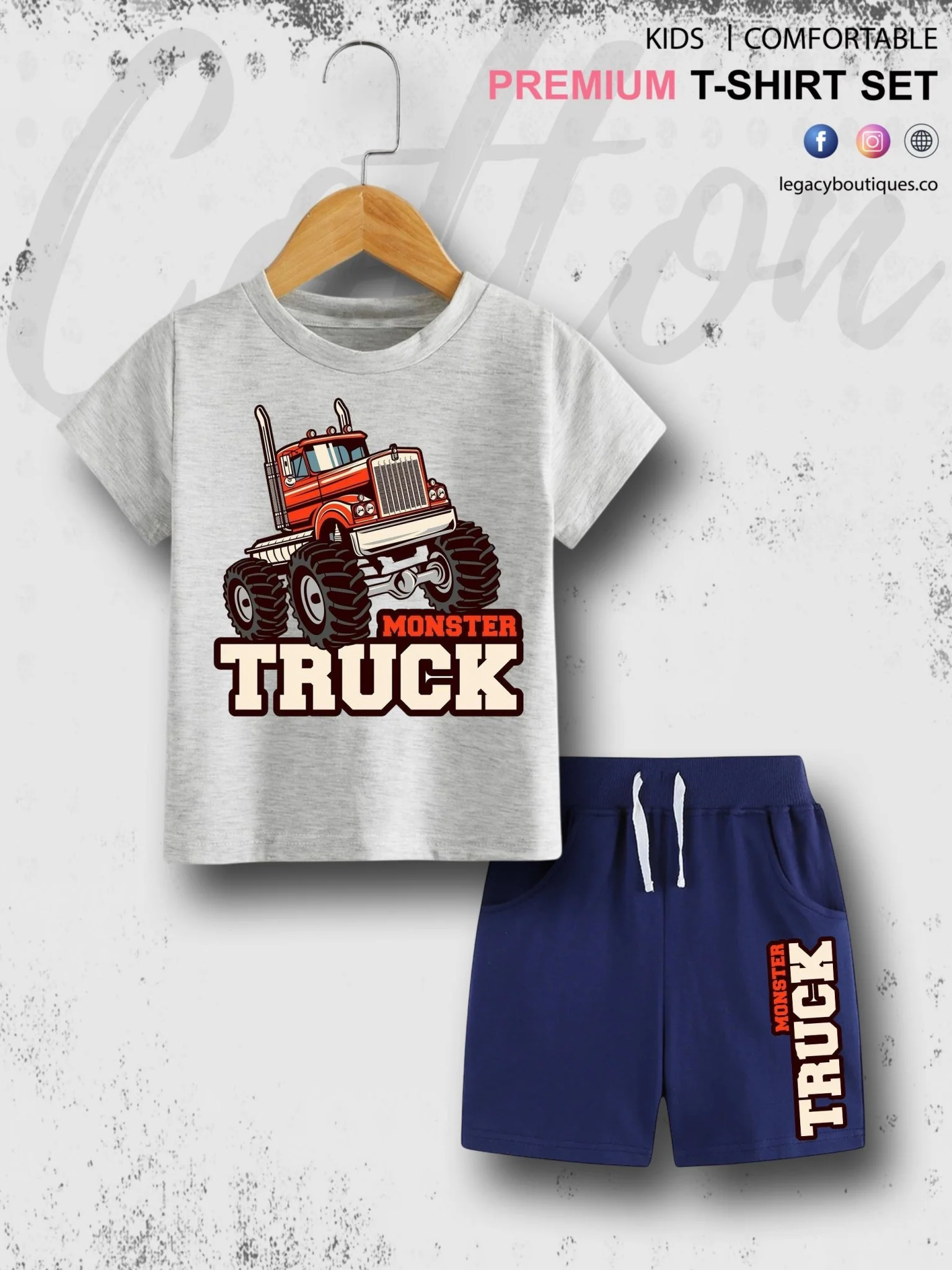 Kids Typography Printed Round Neck Cotton T-shirt - Image 2
