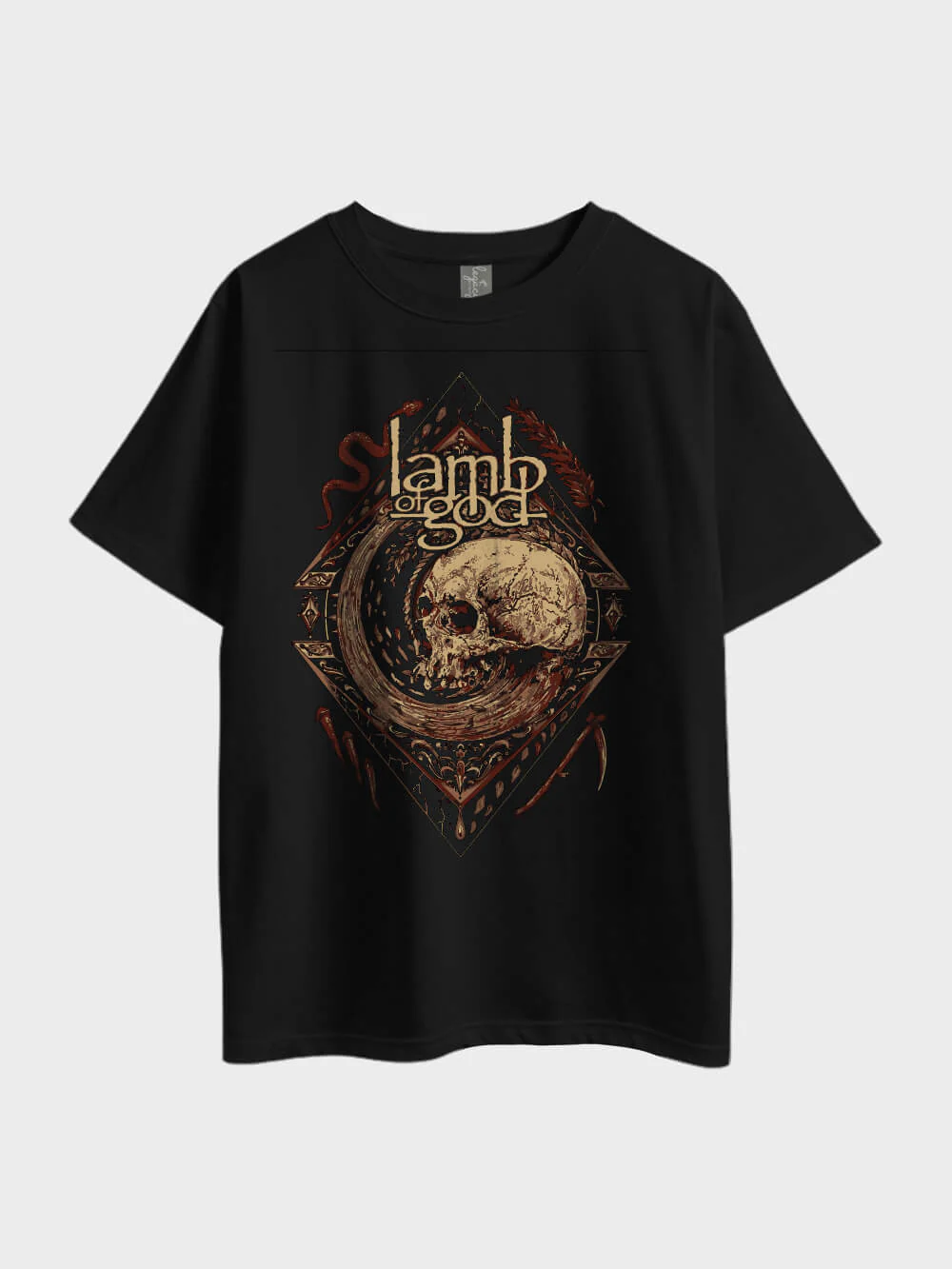 Lamb Of God Printed Oversized Heavy Metal Men's Cheapest Tee In Dhaka