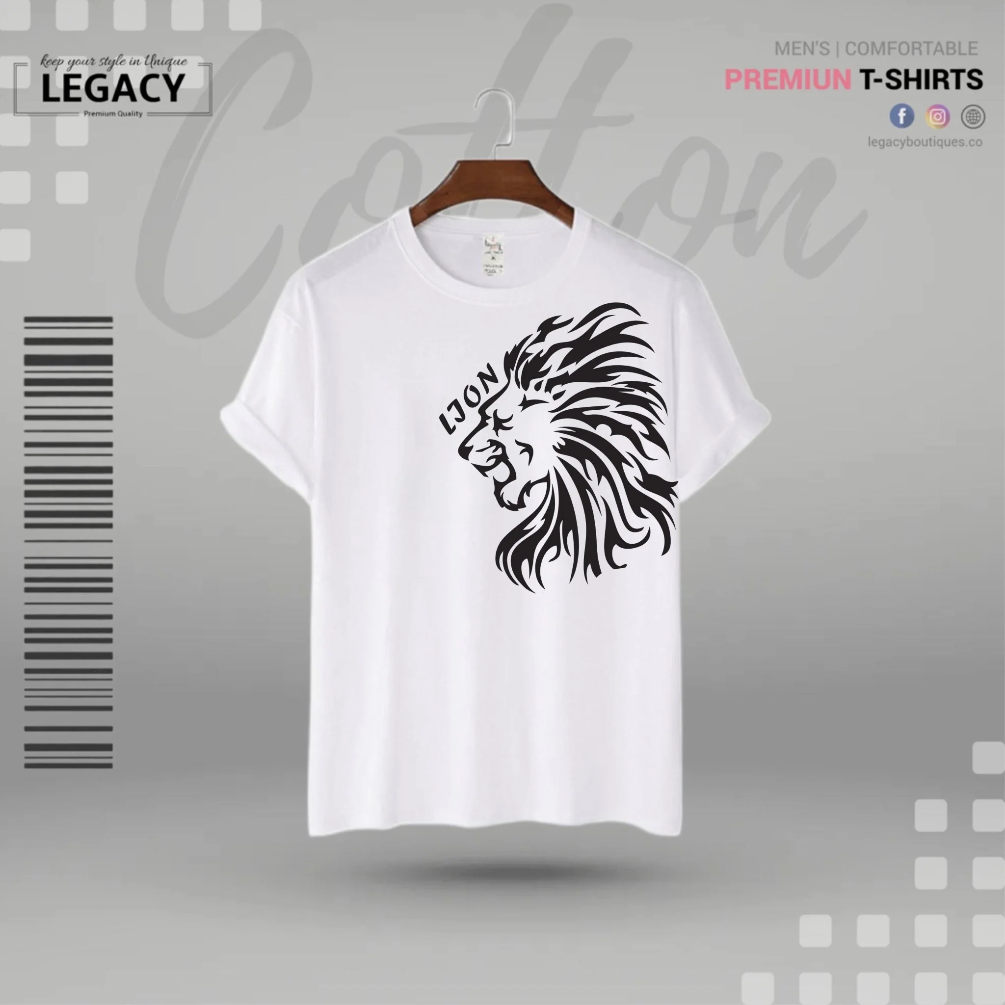 Legacy Men's Powerful lion Printed T-Shirt - Image 2