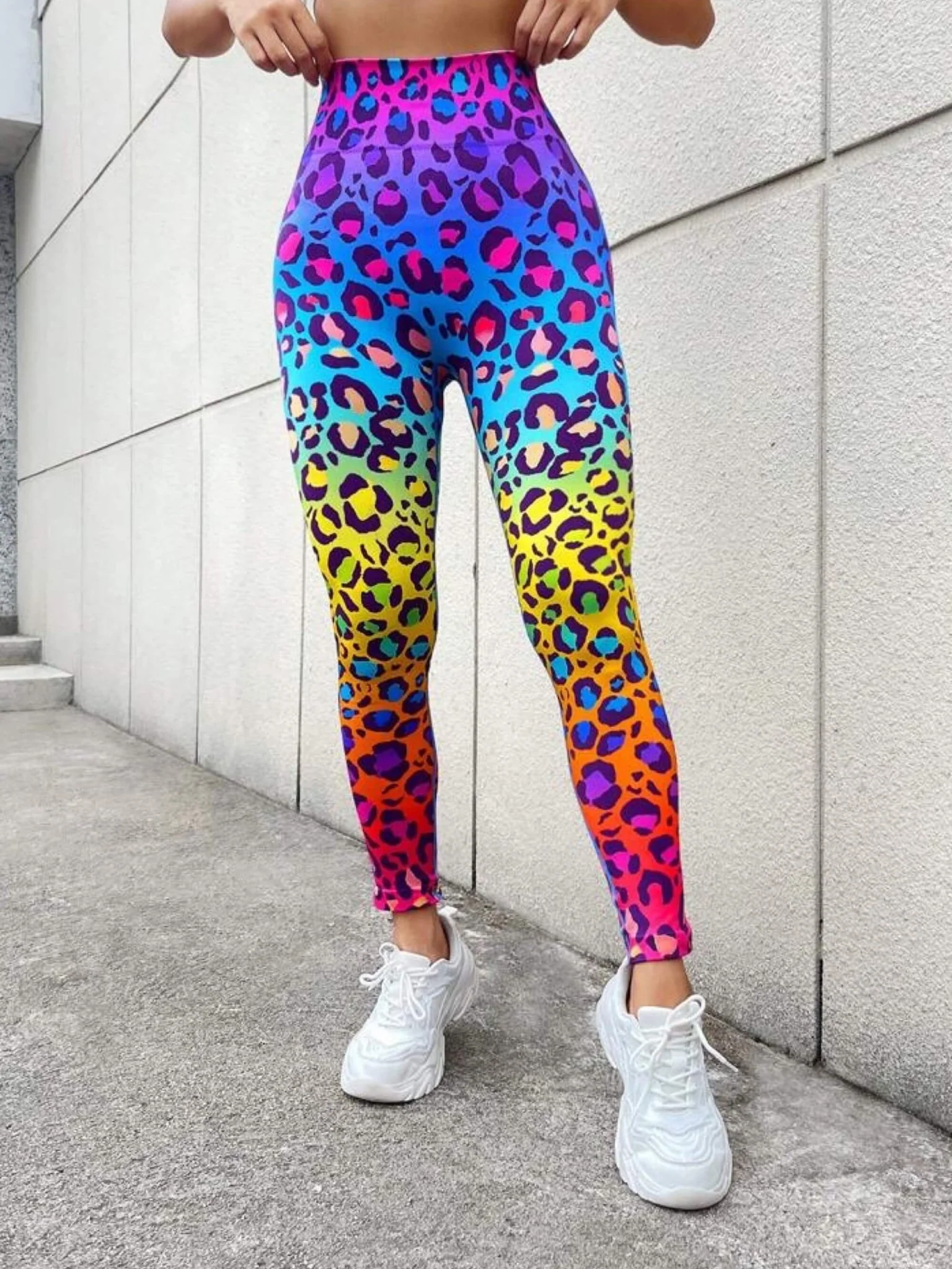 Leopard Printed Sports Leggings - Image 5