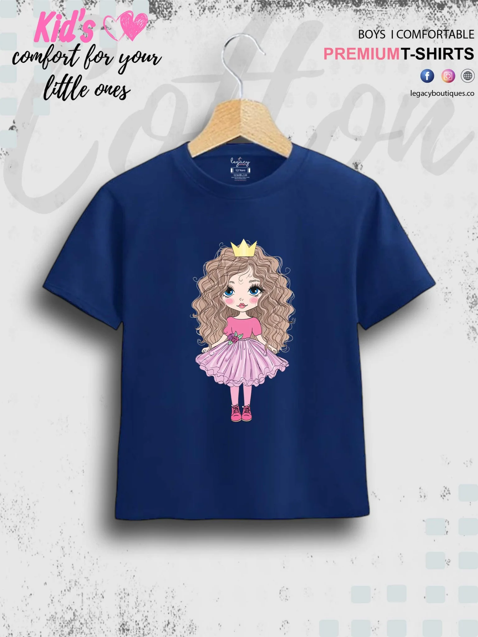 Little Doll Girl Printed Children Girls T-Shirt In Lowest Price Only In Dhaka