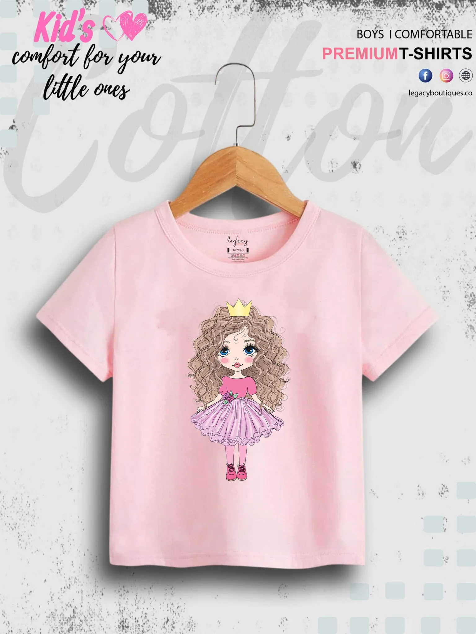 Little Doll Girl Printed Children Girls T-Shirt In Lowest Price Only In Dhaka - Image 5