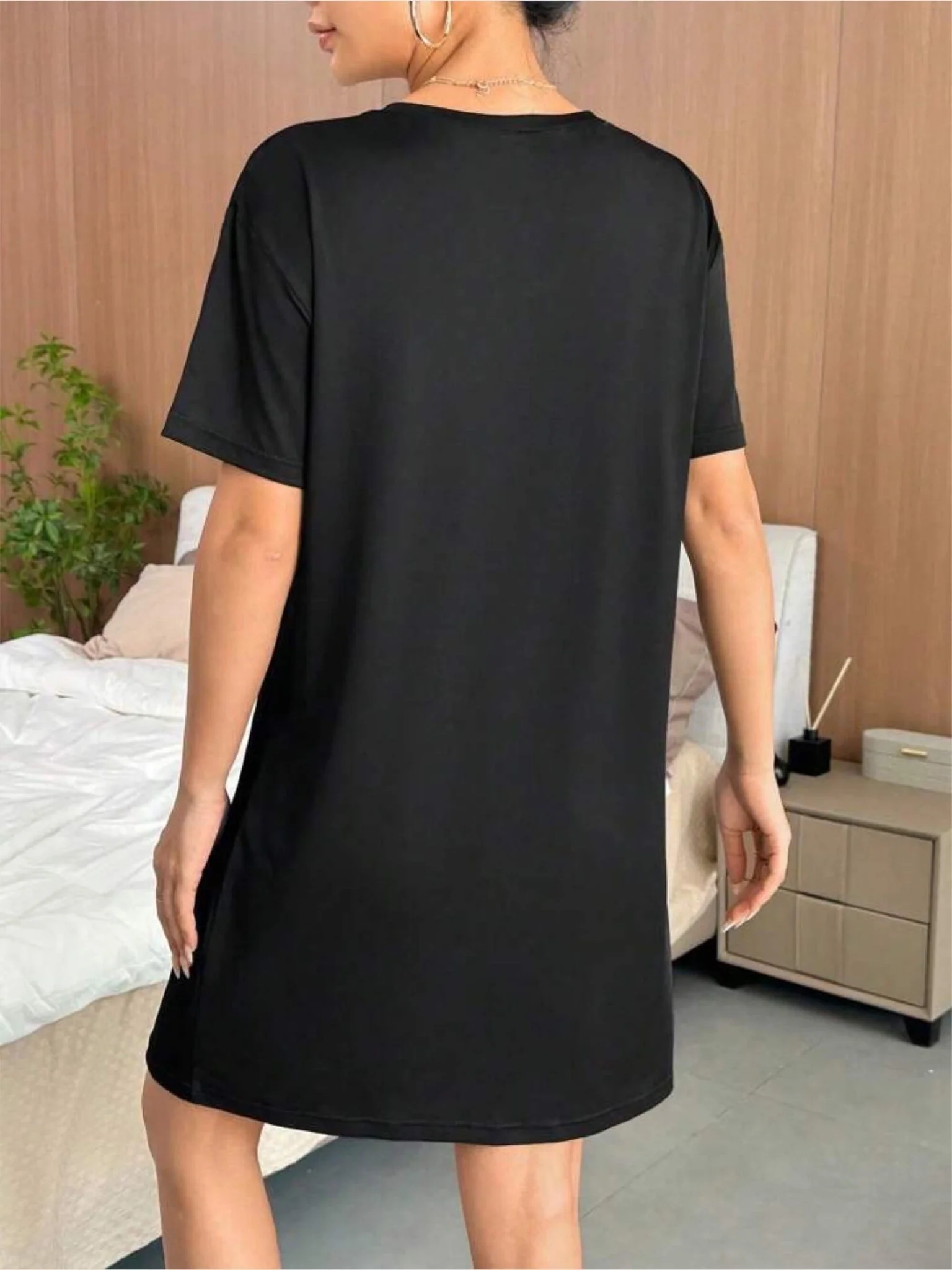 Comfortable long tee Heart Shape Printed - Image 2