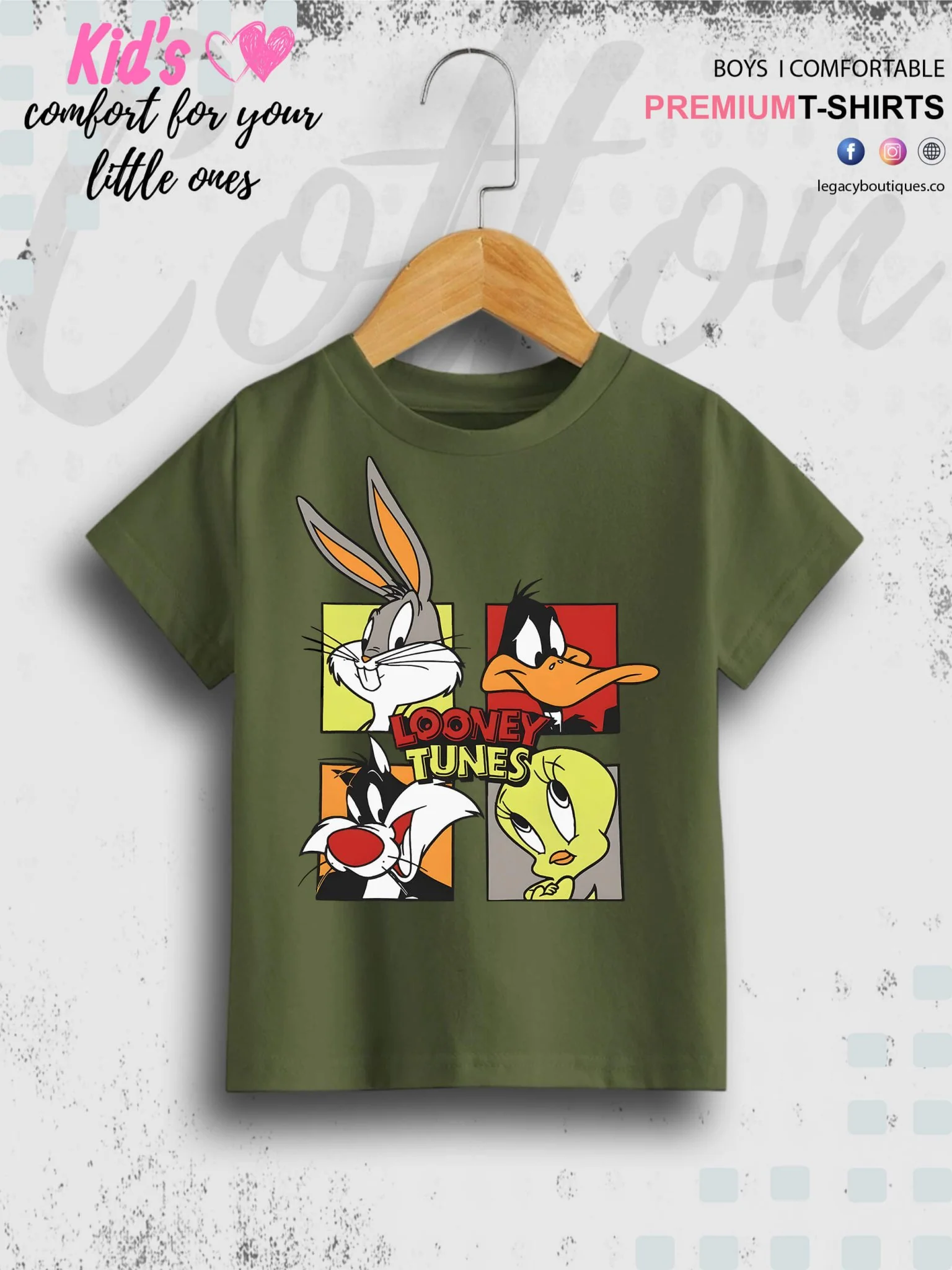Looney Tunes Cartoon Printed 1 To 11 Year Girls Summer Time T-Shirt In Lowest Price Only In BD - Image 3
