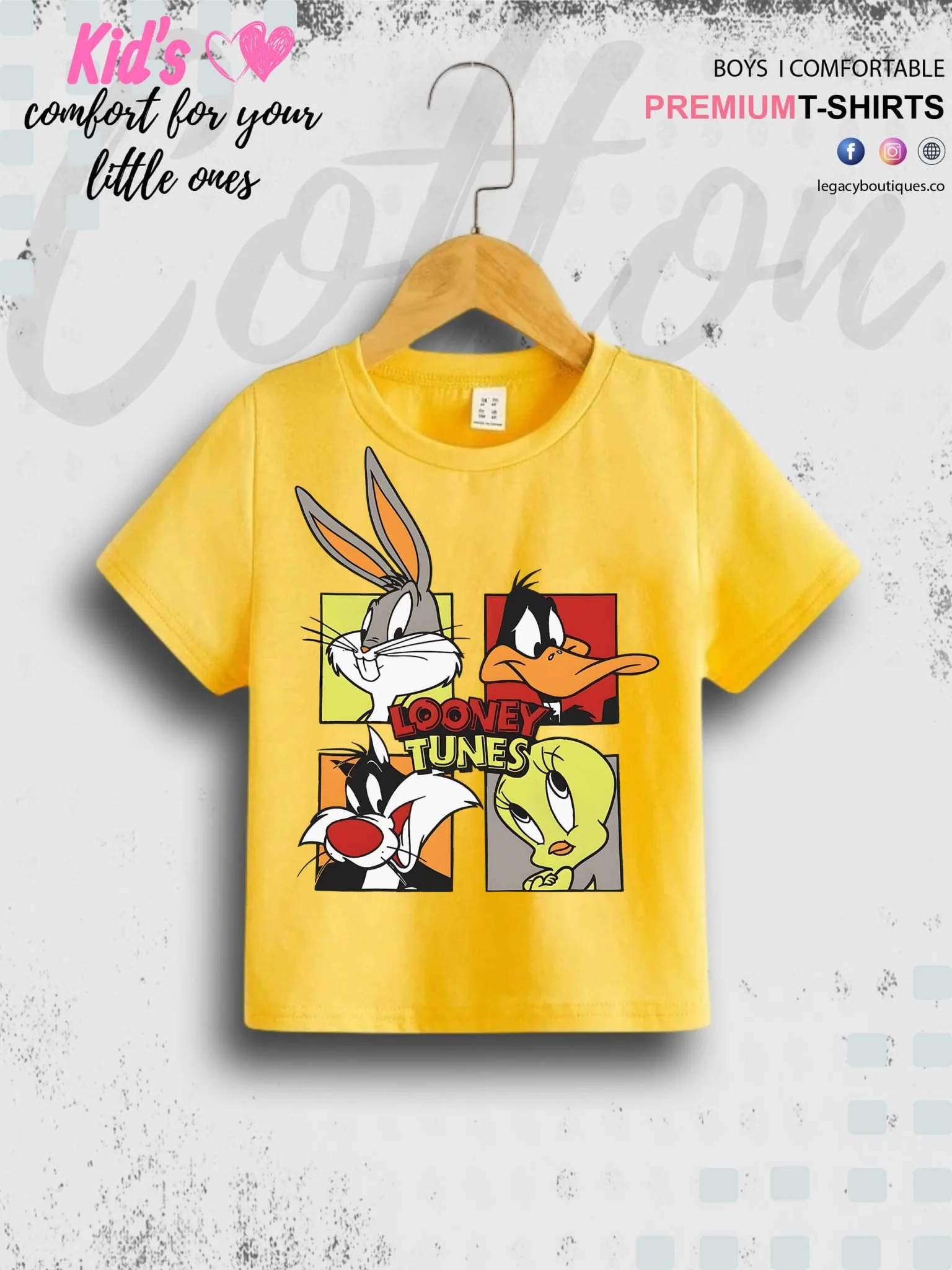 Looney Tunes Cartoon Printed 1 To 11 Year Girls Summer Time T-Shirt In Lowest Price Only In BD - Image 5