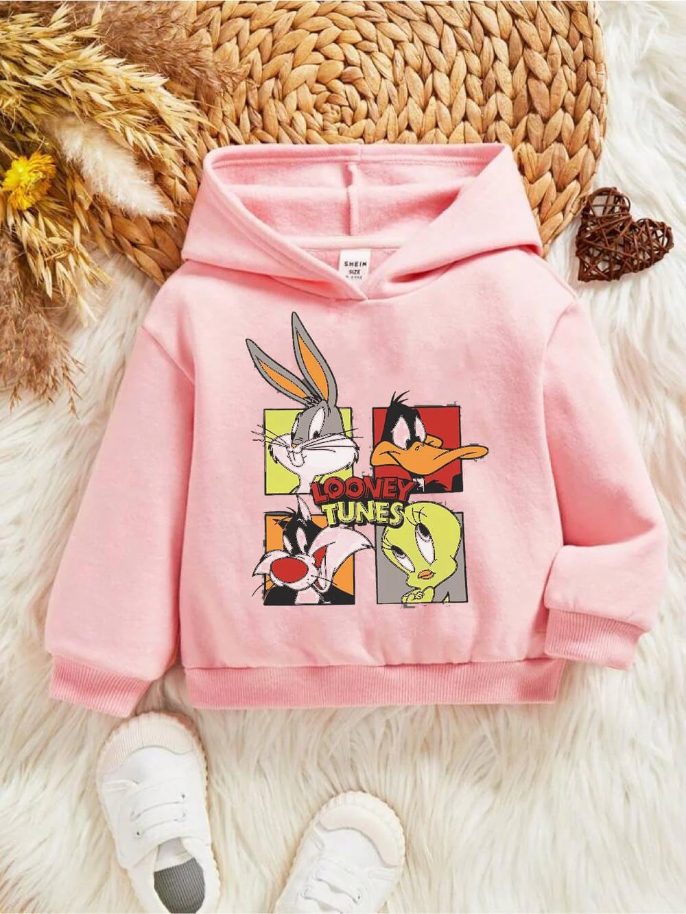 Looney Tunes Cartoon Printed Girls Boys Kids Favorite Casual Hoodie in Bangladesh
