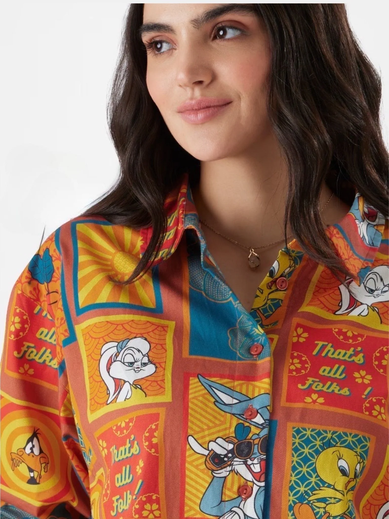 Looney Tunes Character Panel Print Long Sleeve Shirt - Vibrant Streetwear - Image 3