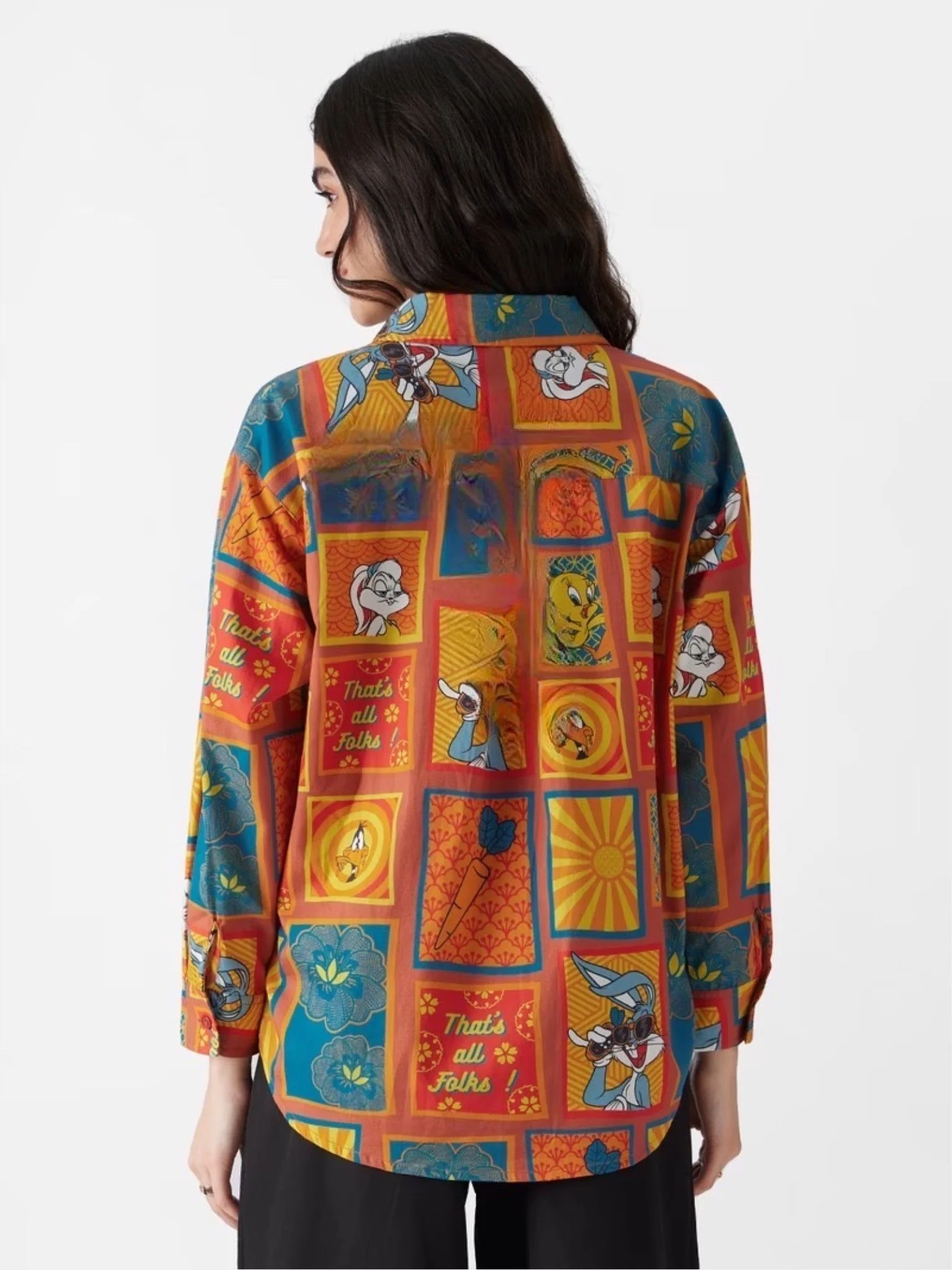 Looney Tunes Character Panel Print Long Sleeve Shirt - Vibrant Streetwear - Image 4