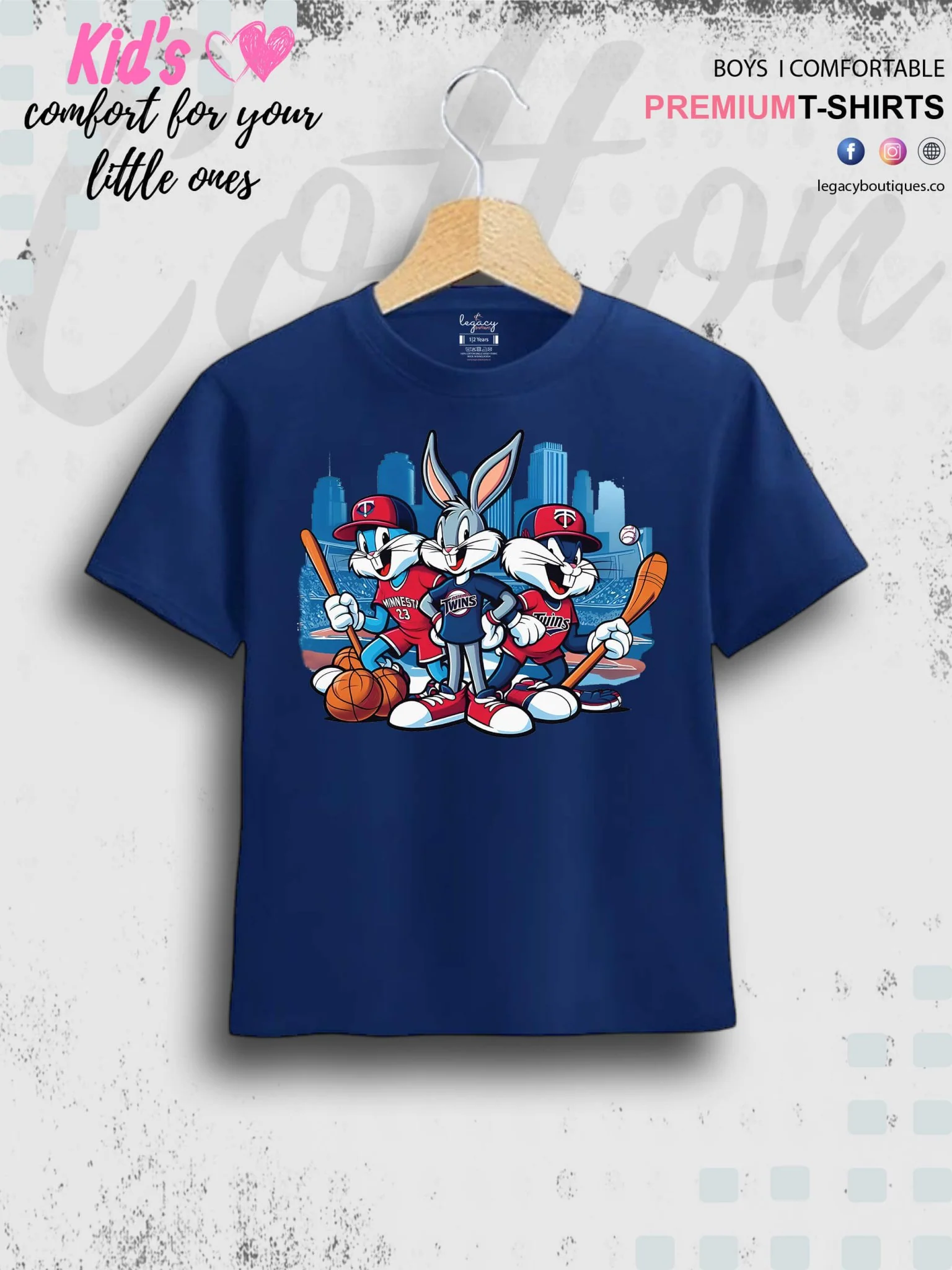 Looney Tunes Mini Bugs Bunny Cartoon Printed Casual T-Shirt For Baby Girls In Lowest Price Only In Dhaka - Image 5