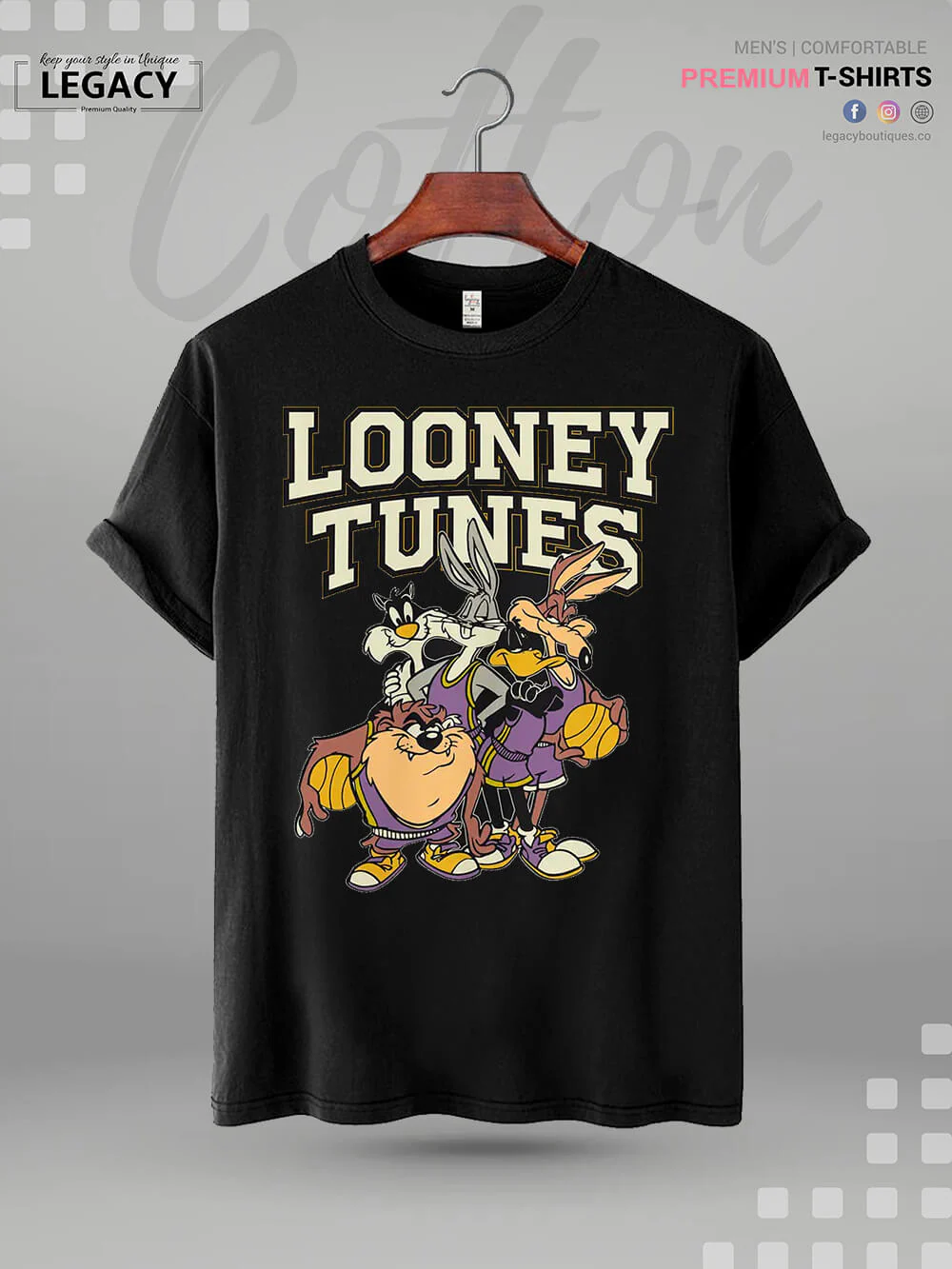 Looney Tunes Print Men's High Quality T-Shirt In Resonable Price