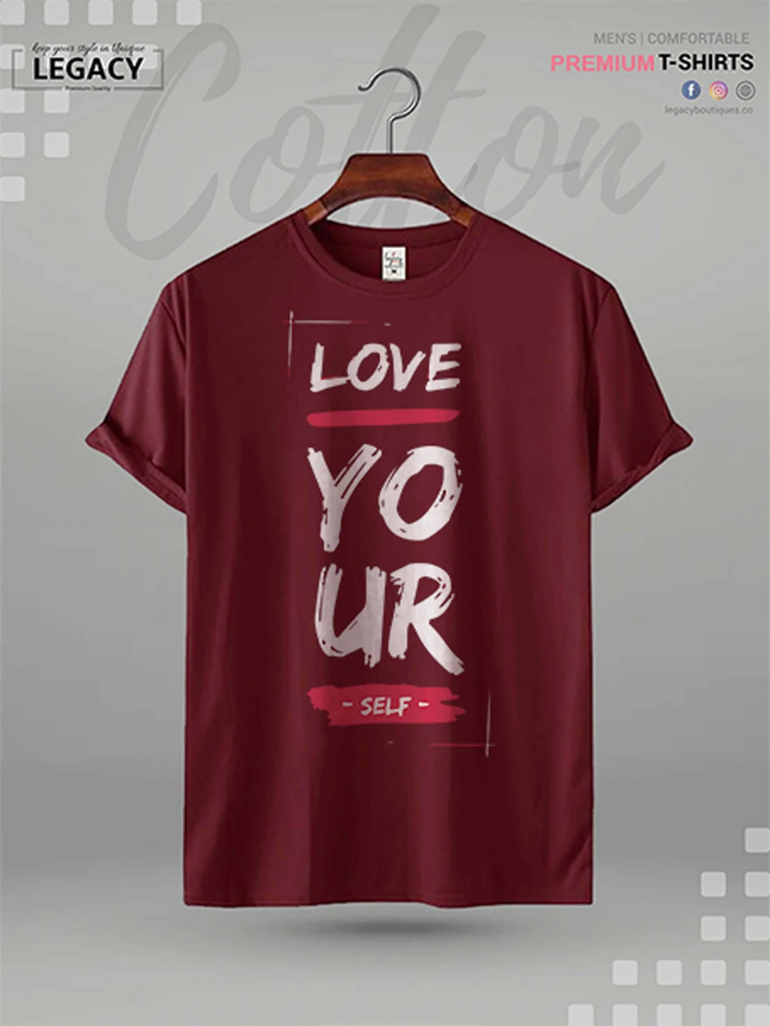 Love Your Self Printed Men's Premium Quality In Cheapest Price T-Shirt