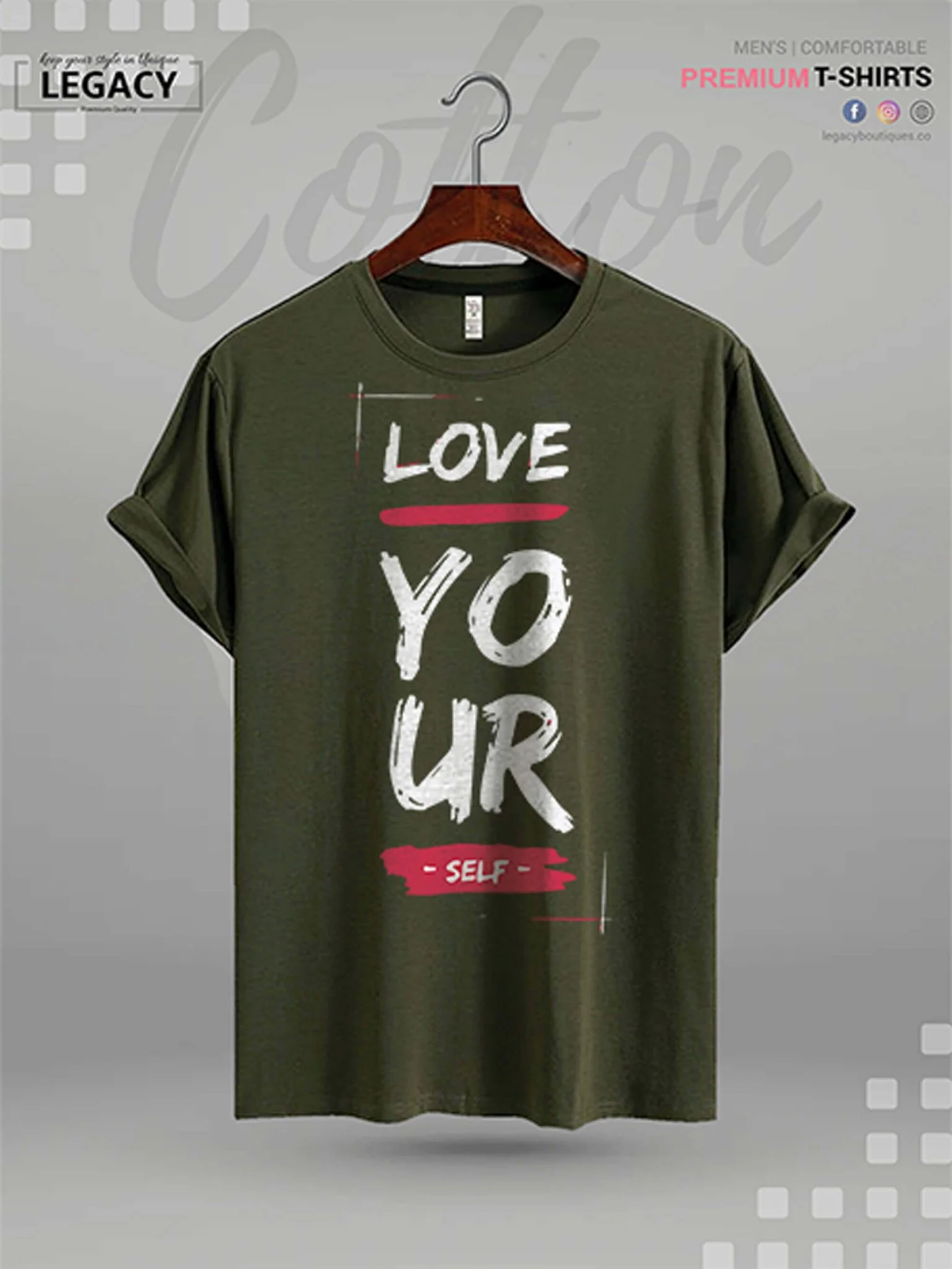 Love Your Self Printed Men's Premium Quality In Cheapest Price T-Shirt - Image 3