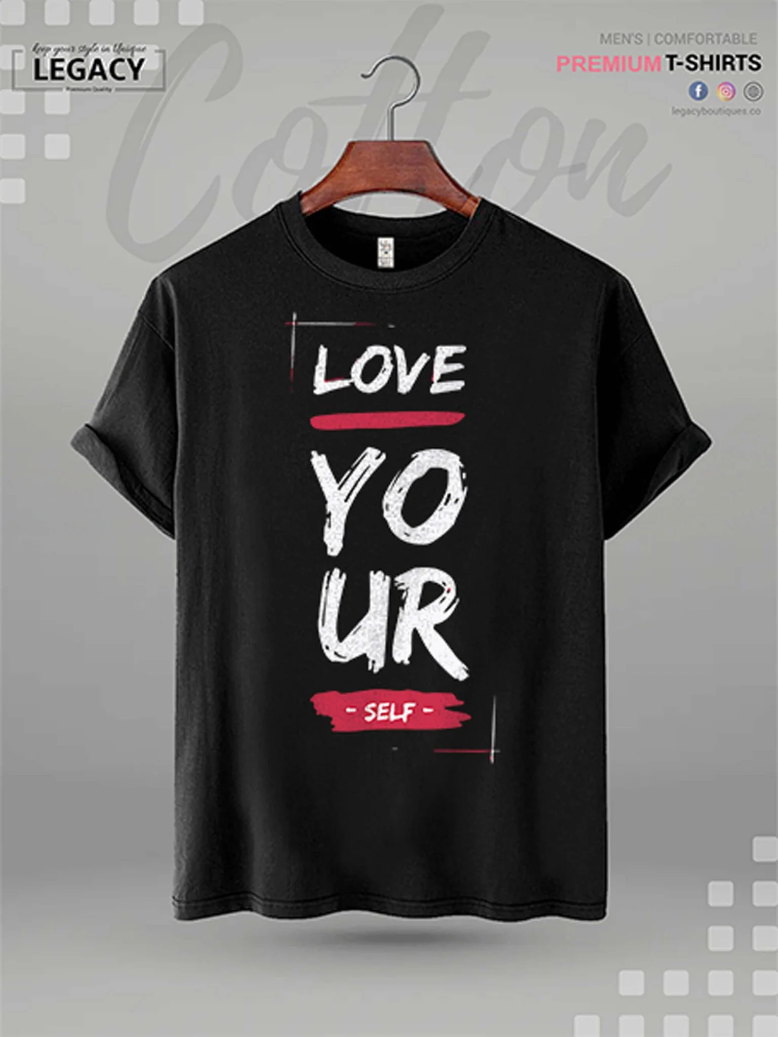 Love Your Self Printed Men's Premium Quality In Cheapest Price T-Shirt - Image 4