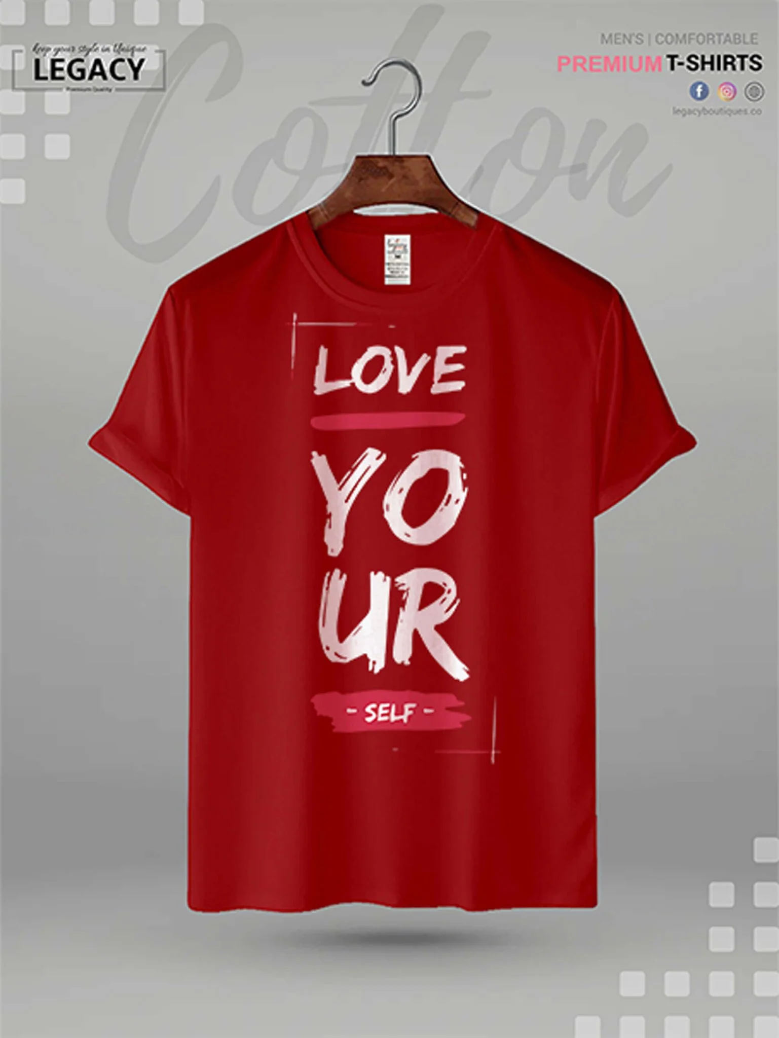 Love Your Self Printed Men's Premium Quality In Cheapest Price T-Shirt - Image 5