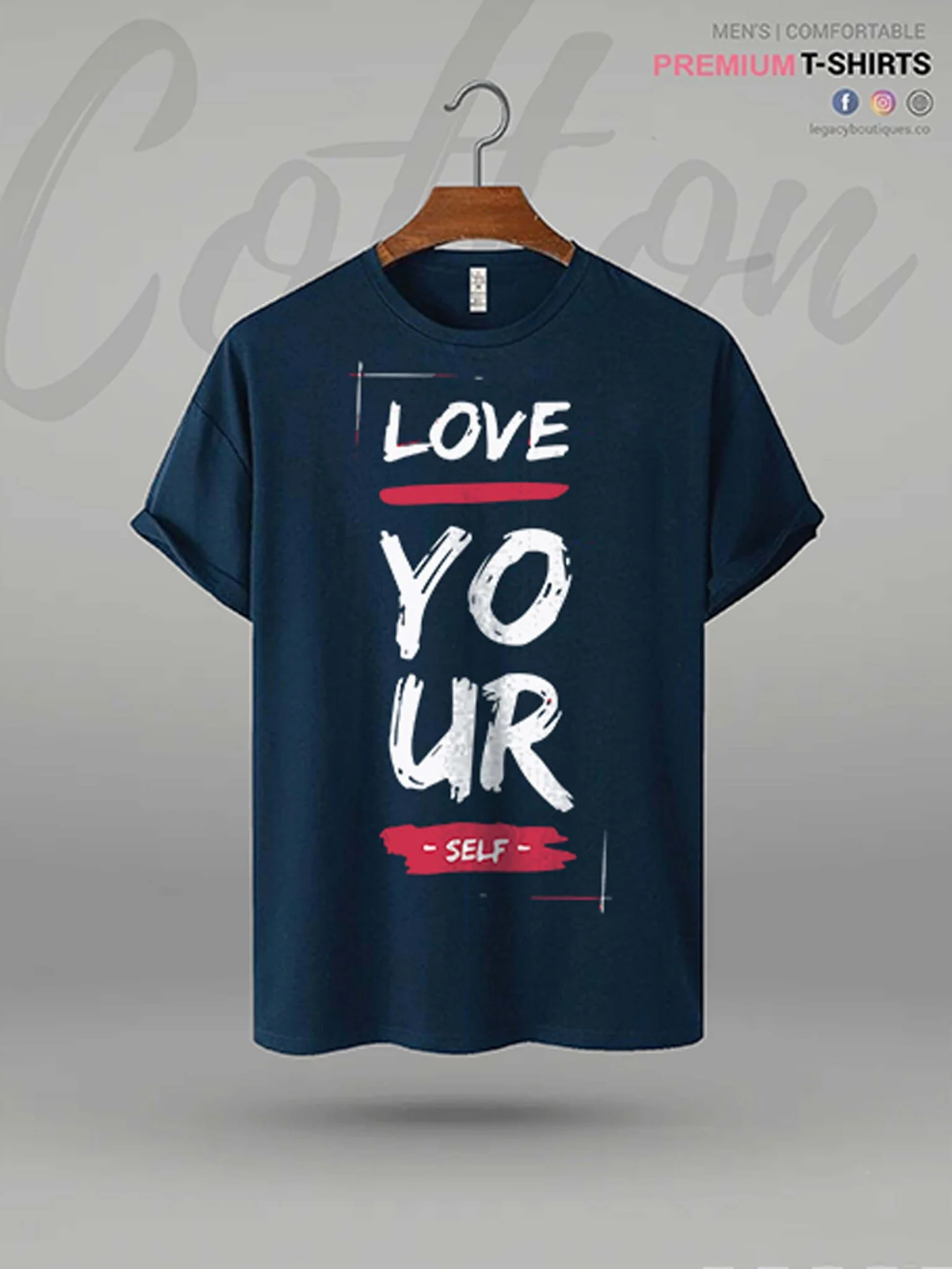 Love Your Self Printed Men's Premium Quality In Cheapest Price T-Shirt - Image 6