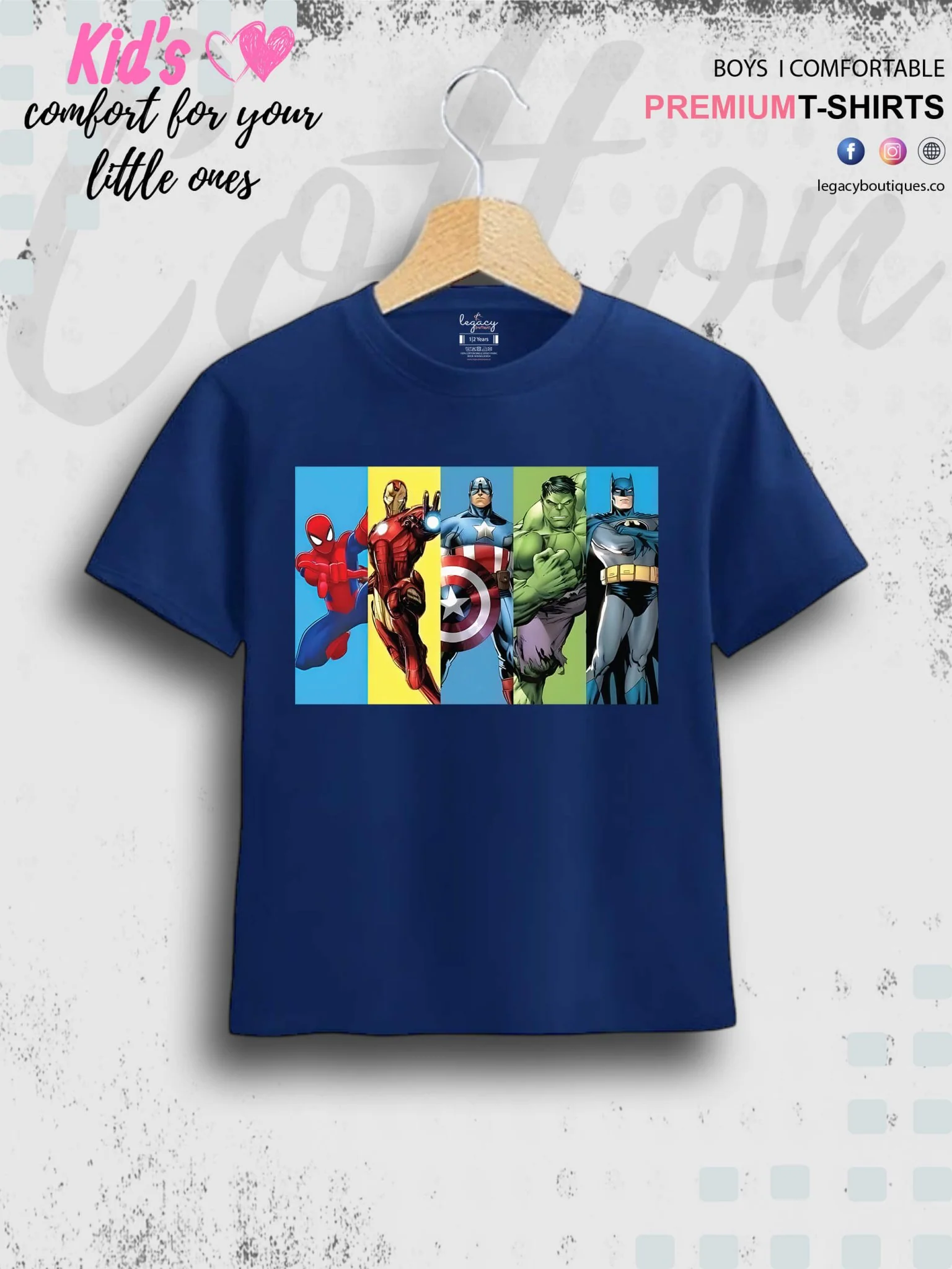 Marvel Comic All Super Hero Characters Print 1 To 11 Year Kids Boys Summer Time T-Shirt In Lowest Price Only In Dhaka - Image 4