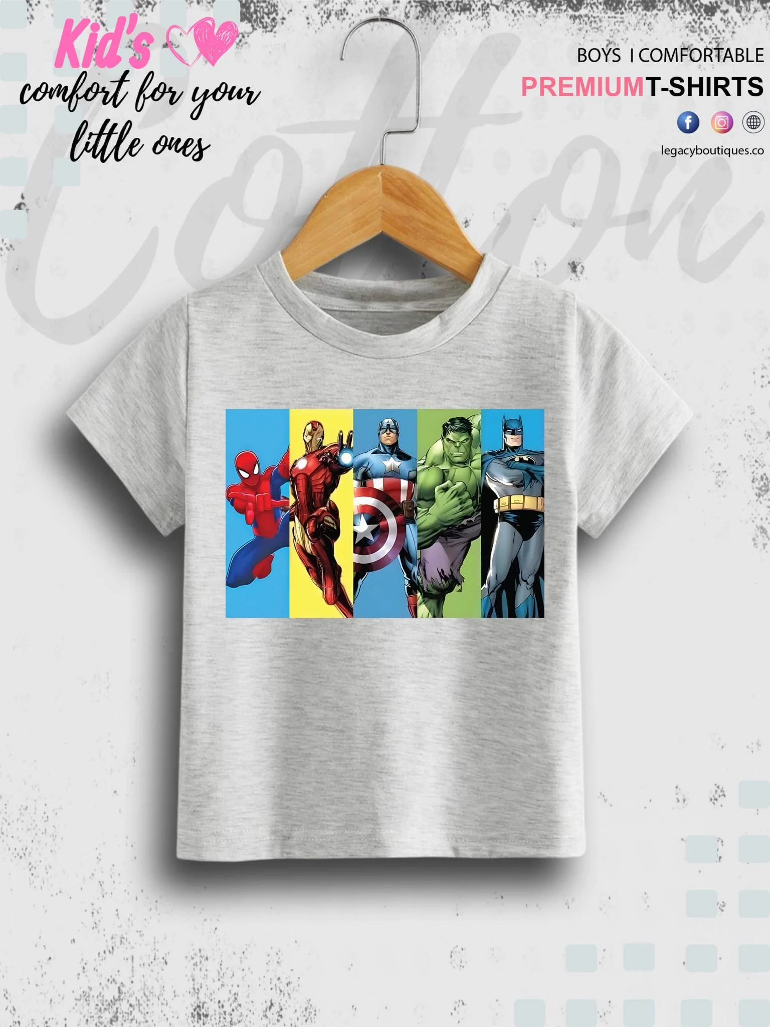Marvel Comic All Super Hero Characters Print 1 To 11 Year Kids Boys Summer Time T-Shirt In Lowest Price Only In Dhaka - Image 5
