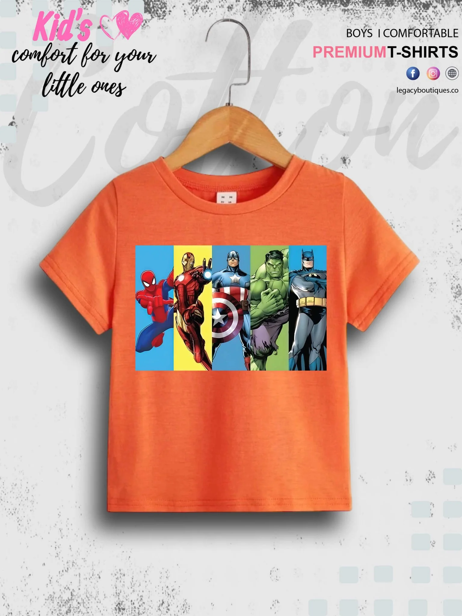 Marvel Comic All Super Hero Characters Print 1 To 11 Year Kids Boys Summer Time T-Shirt In Lowest Price Only In Dhaka - Image 7