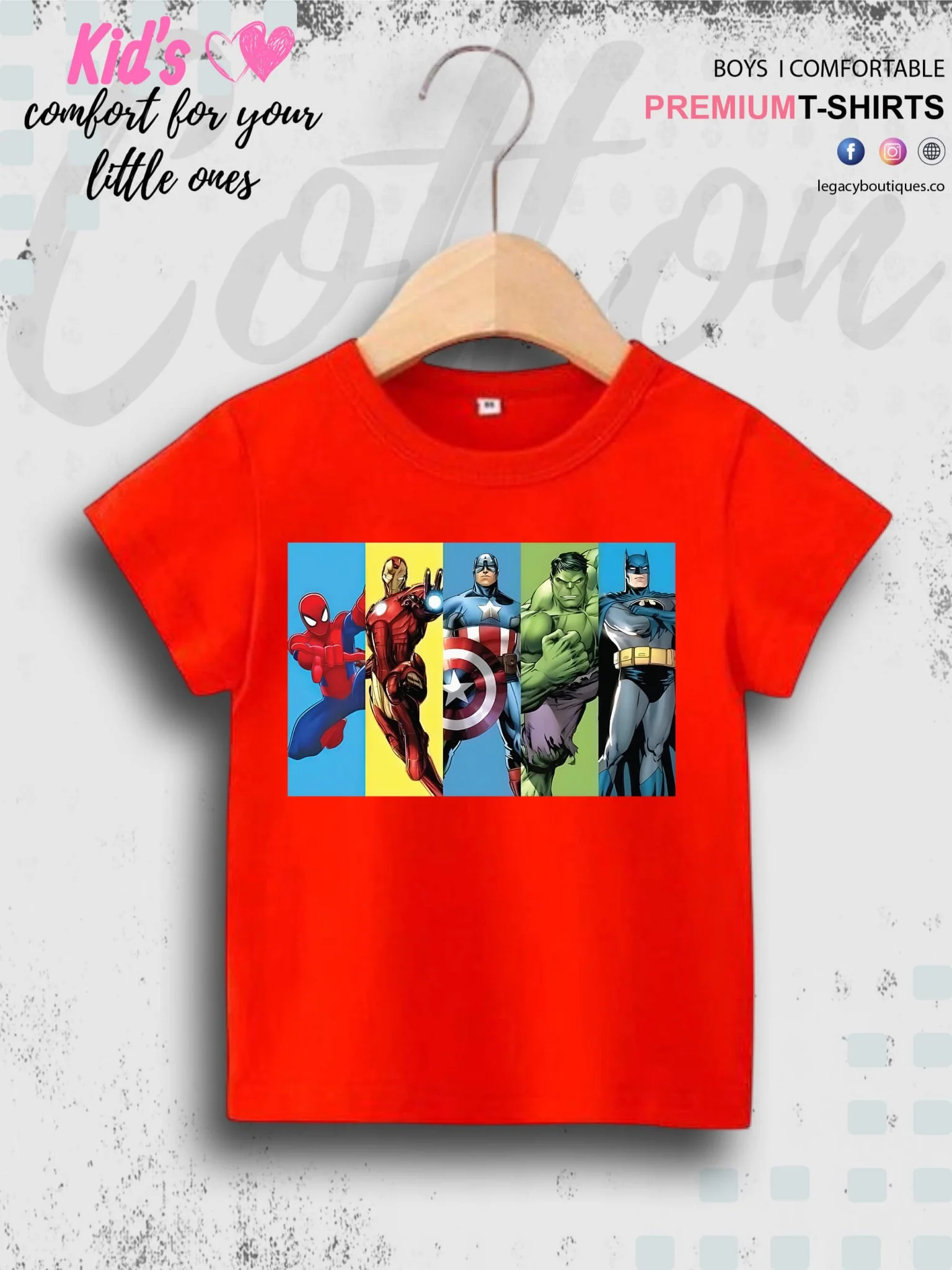 Marvel Comic All Super Hero Characters Print 1 To 11 Year Kids Boys Summer Time T-Shirt In Lowest Price Only In Dhaka - Image 8
