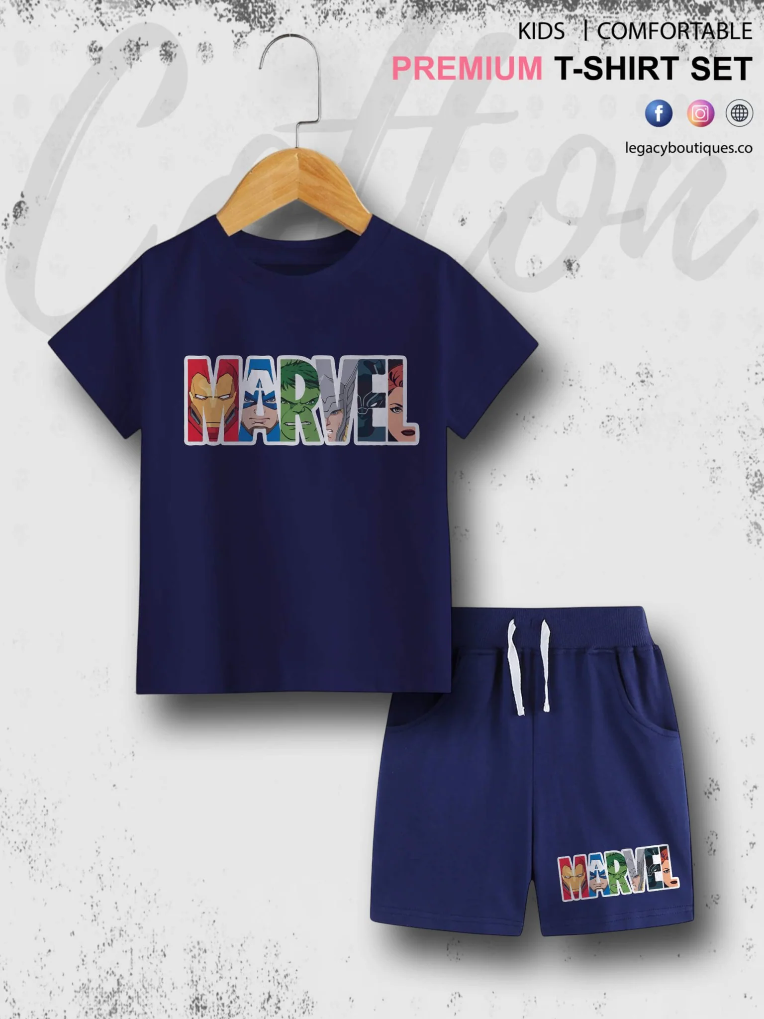 MARVEL Kids Casual 6 Month To 6 Year Summer Time Babies T-shirt Set - Image 4
