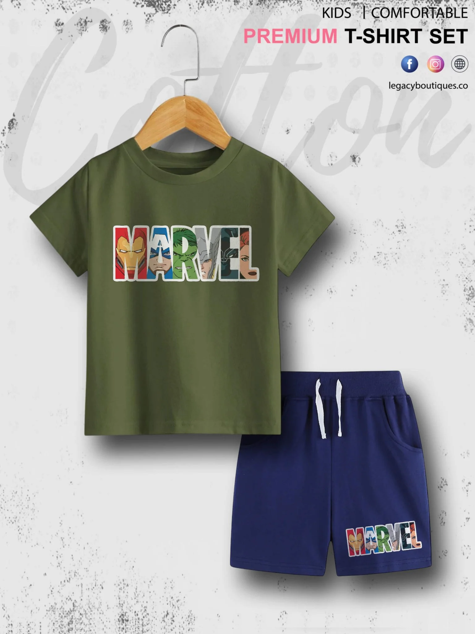 MARVEL Kids Casual 6 Month To 6 Year Summer Time Babies T-shirt Set - Image 5