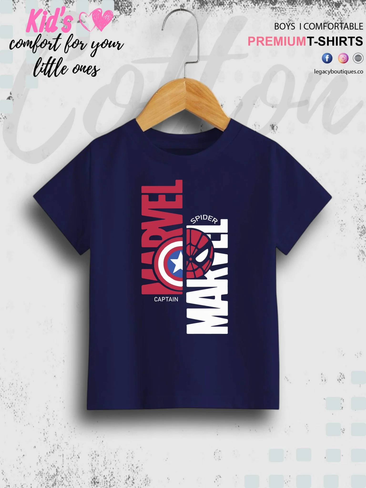 Marvel Spiderman & Captain America 1 To 11 Year Kids Boys Summer Time Casual T-Shirt In Cheapest Price Only In BD - Image 2