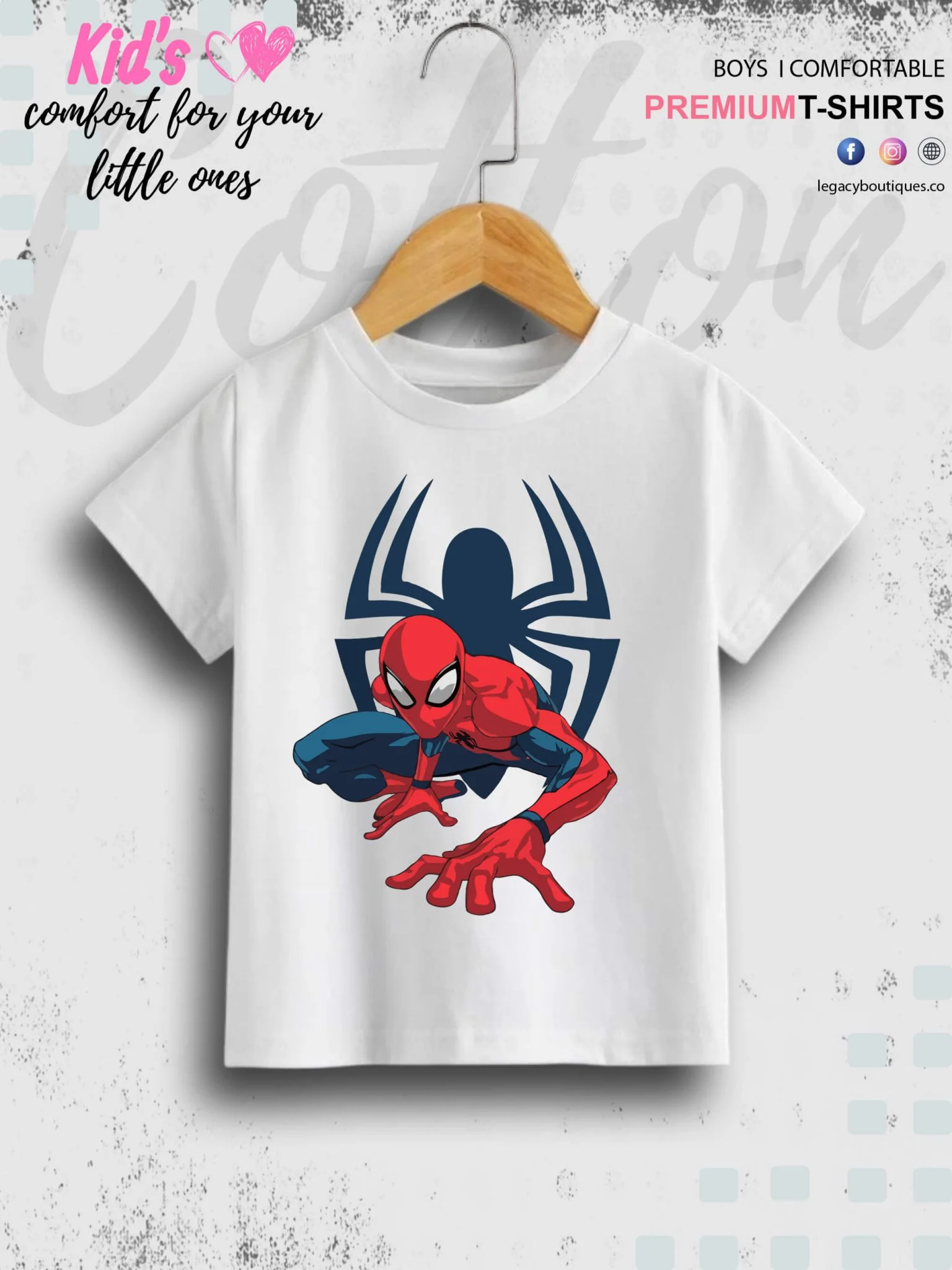 Marvel Spiderman Print Good Quality 1 To 11 Year Boys T-shirt In Lowest Price Only In BD