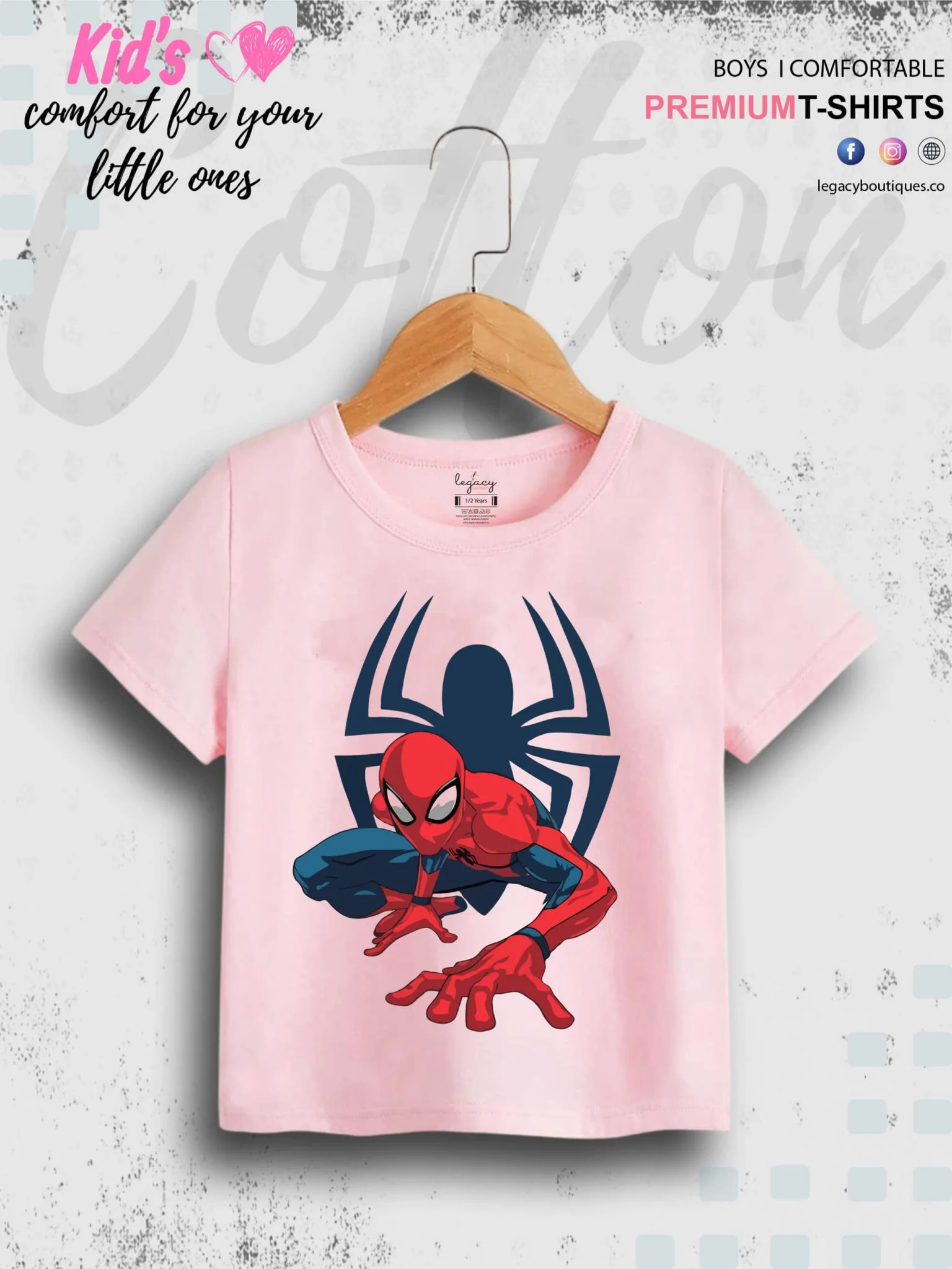 Marvel Spiderman Print Good Quality 1 To 11 Year Boys T-shirt In Lowest Price Only In BD - Image 4