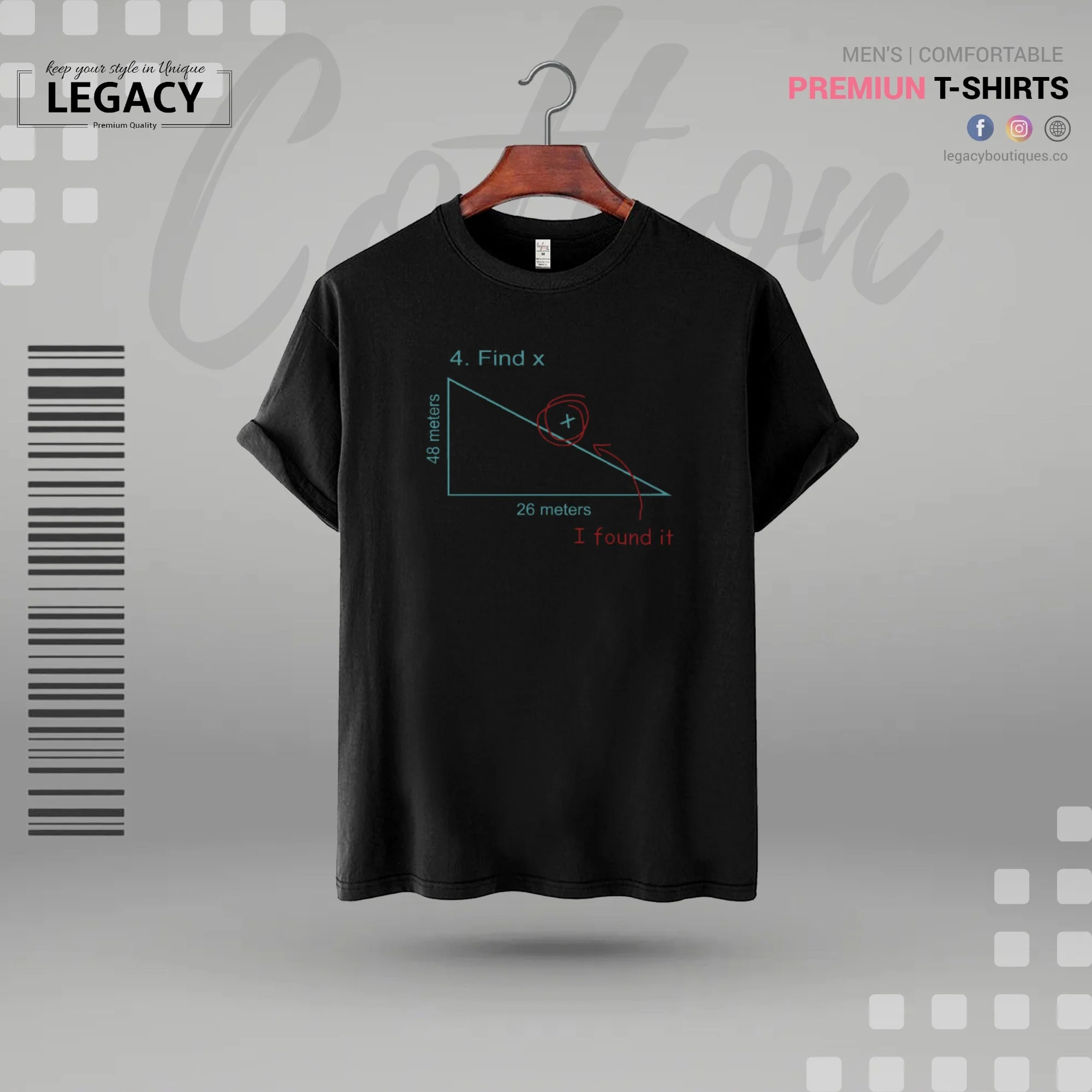 Math Geometry triangle meme finding x problem Essential T-Shirt | Legacy Boutiques Dhaka