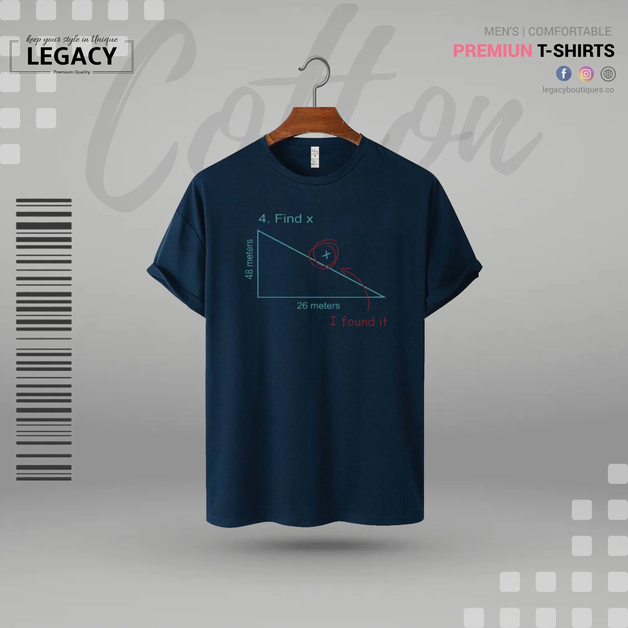 Math Geometry triangle meme finding x problem Essential T-Shirt | Legacy Boutiques Dhaka - Image 2