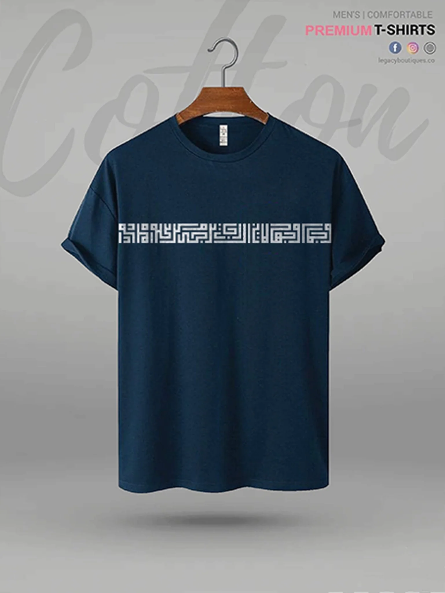 Men's High Quality Islamic T-shirt Premium Islamic Calligraphy Printed - Image 2