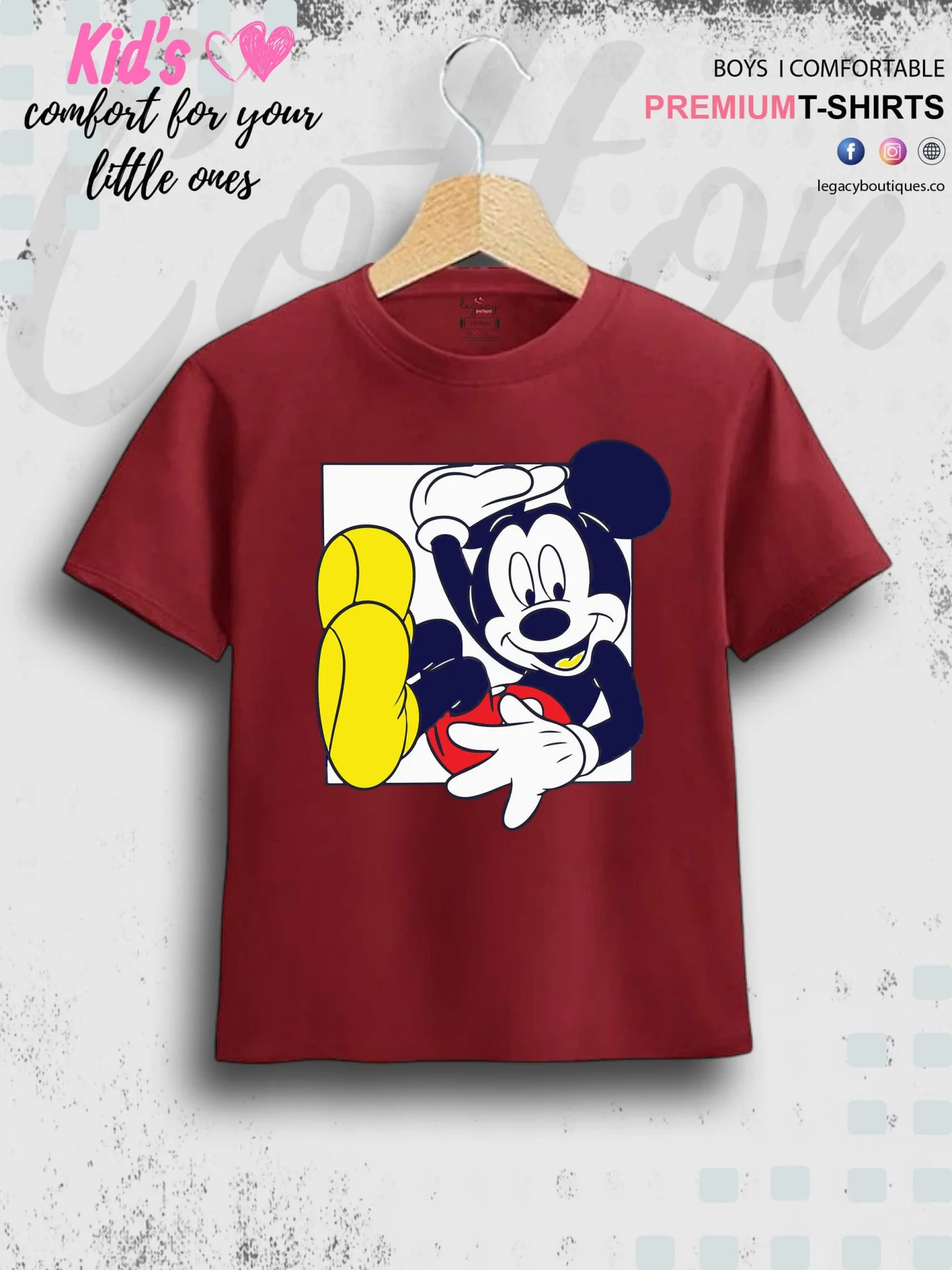 MICKEY 1 To 11 Year Kids Boys Summer Time T-Shirt In Cheapest Price Only In BD