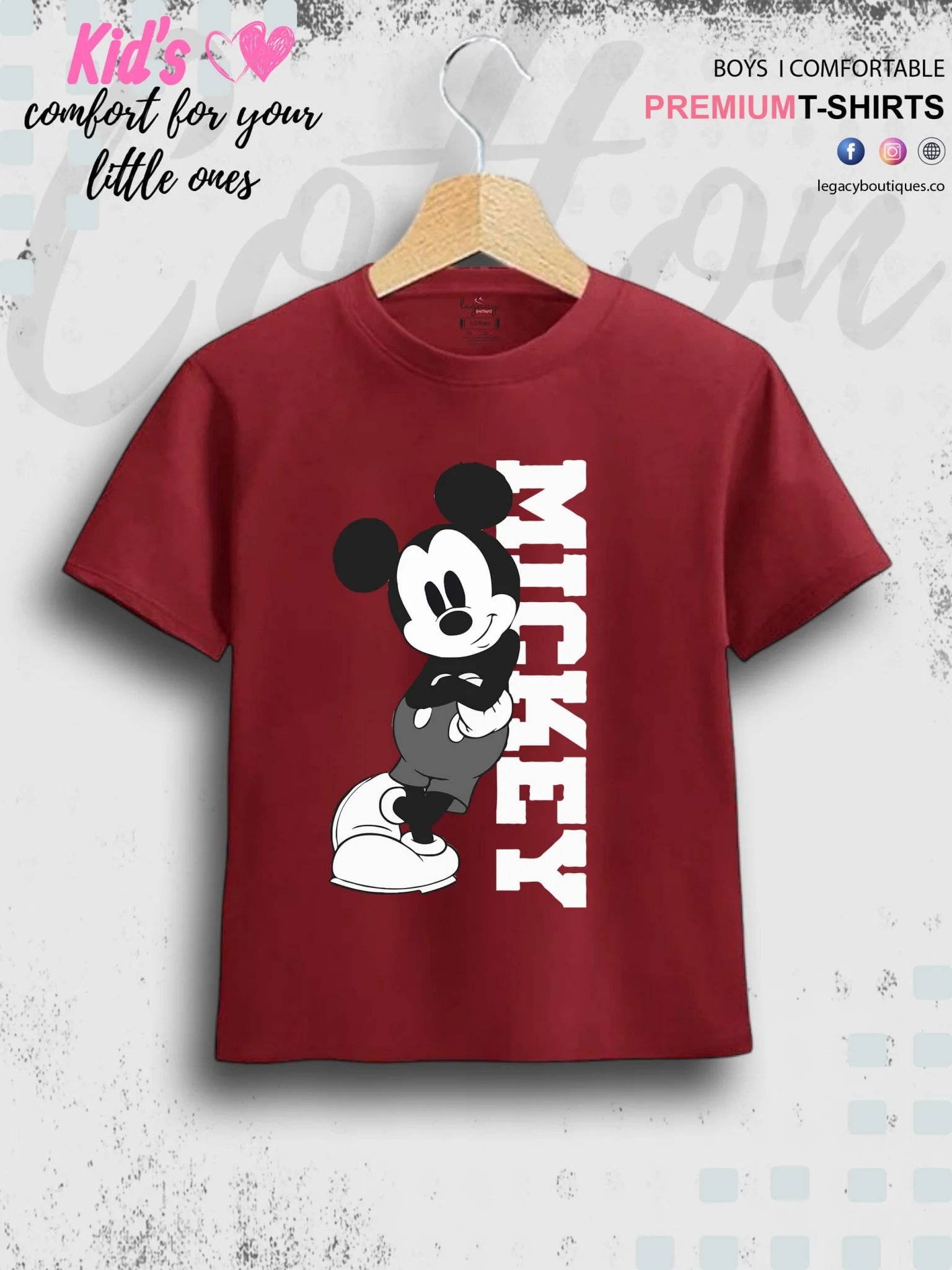 Mickey 1 To 11 Year Kids Boys Summer Time T-Shirt In Lowest Price Only In BD - Image 2